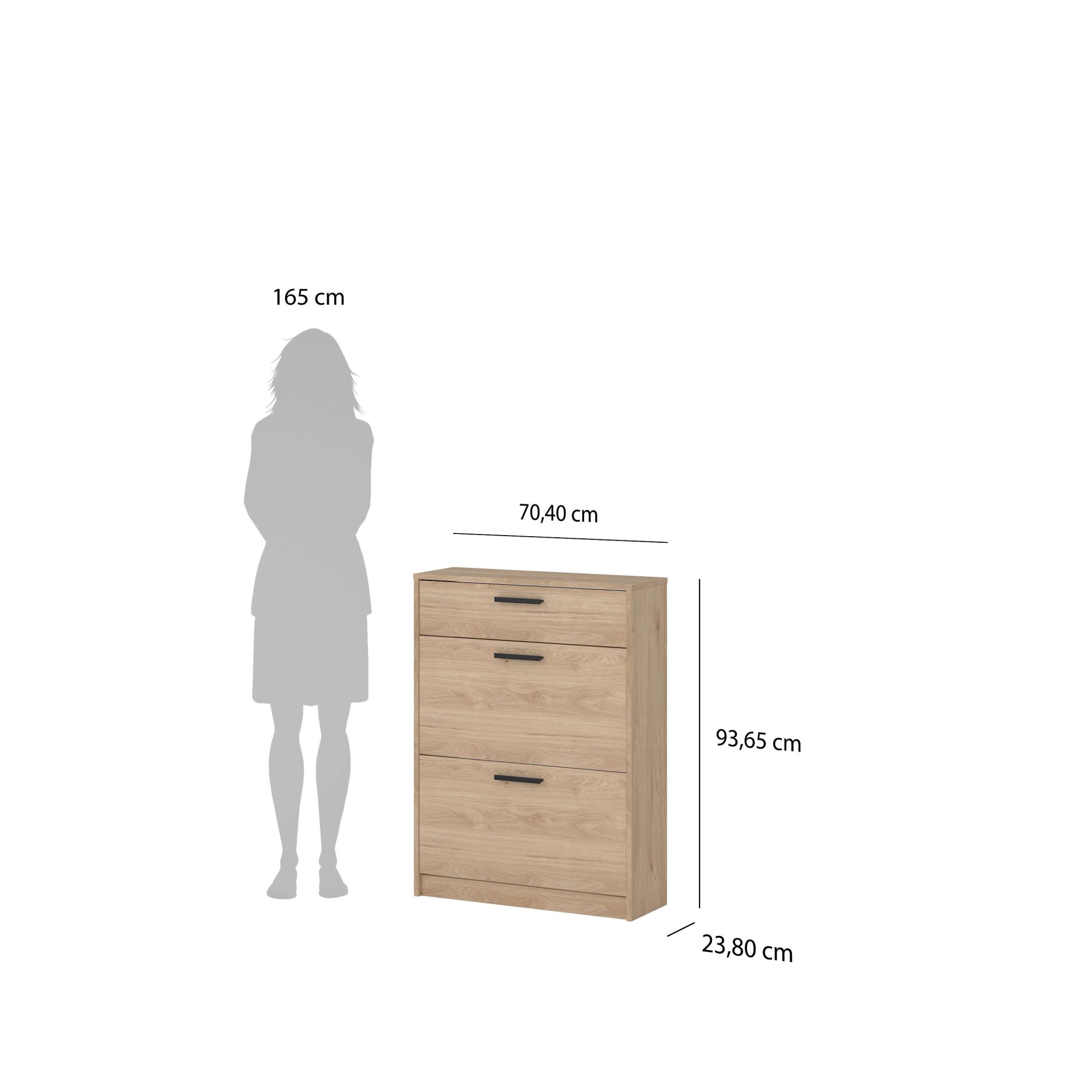 Home affaire Schuhkommode »Escape, praktischer Schuhschrank mit platzsparendem Design« Packung,  Schuhschrank mit 2 Klappen und Schublade für den Flur