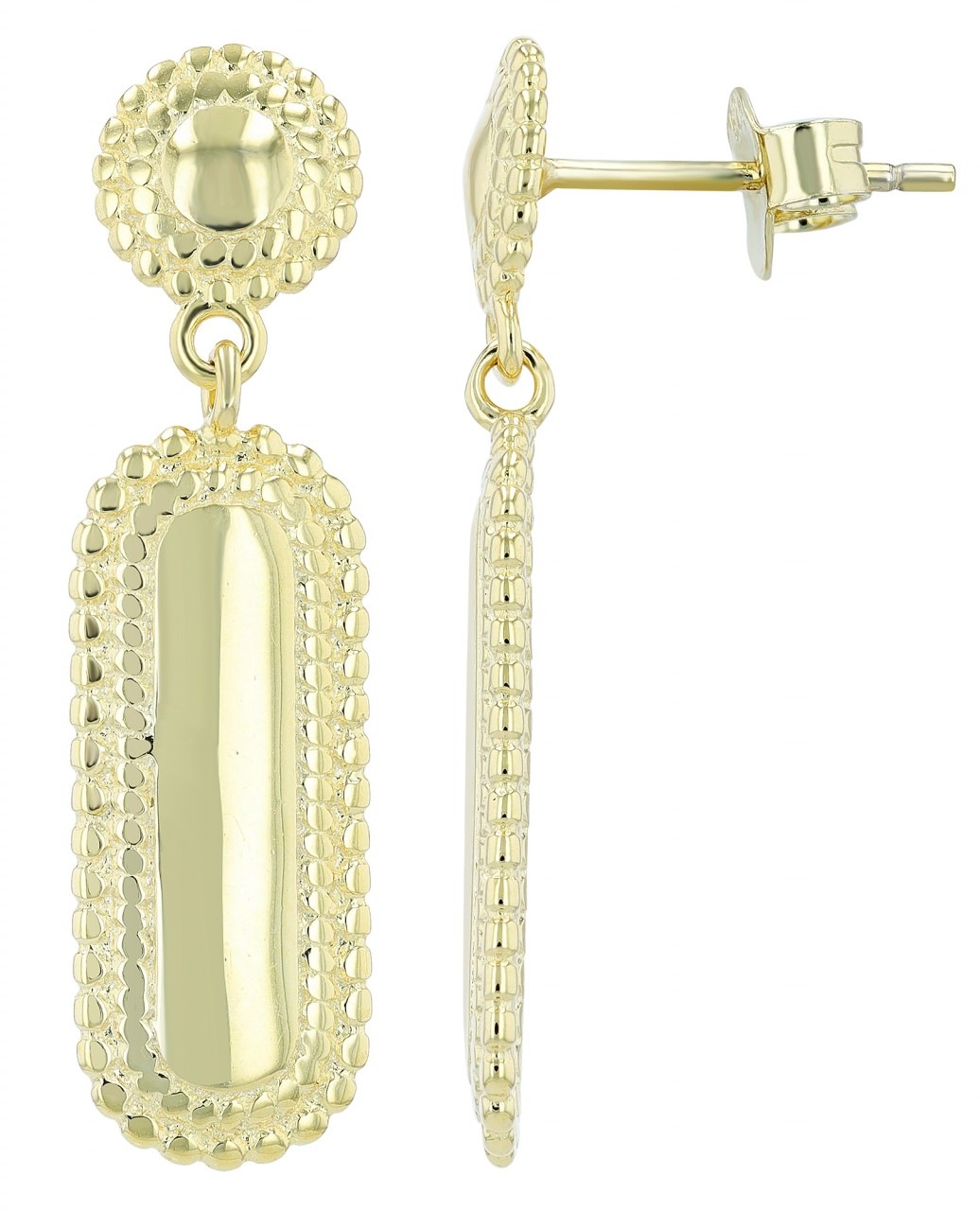 Paar Ohrhänger ADELIA´S "Damen Ohrhänger aus rhodiniertem 925 Sterling Silber", silber, Ohrringe, Damen, Damen, Silber 925 (Sterlingsilber)