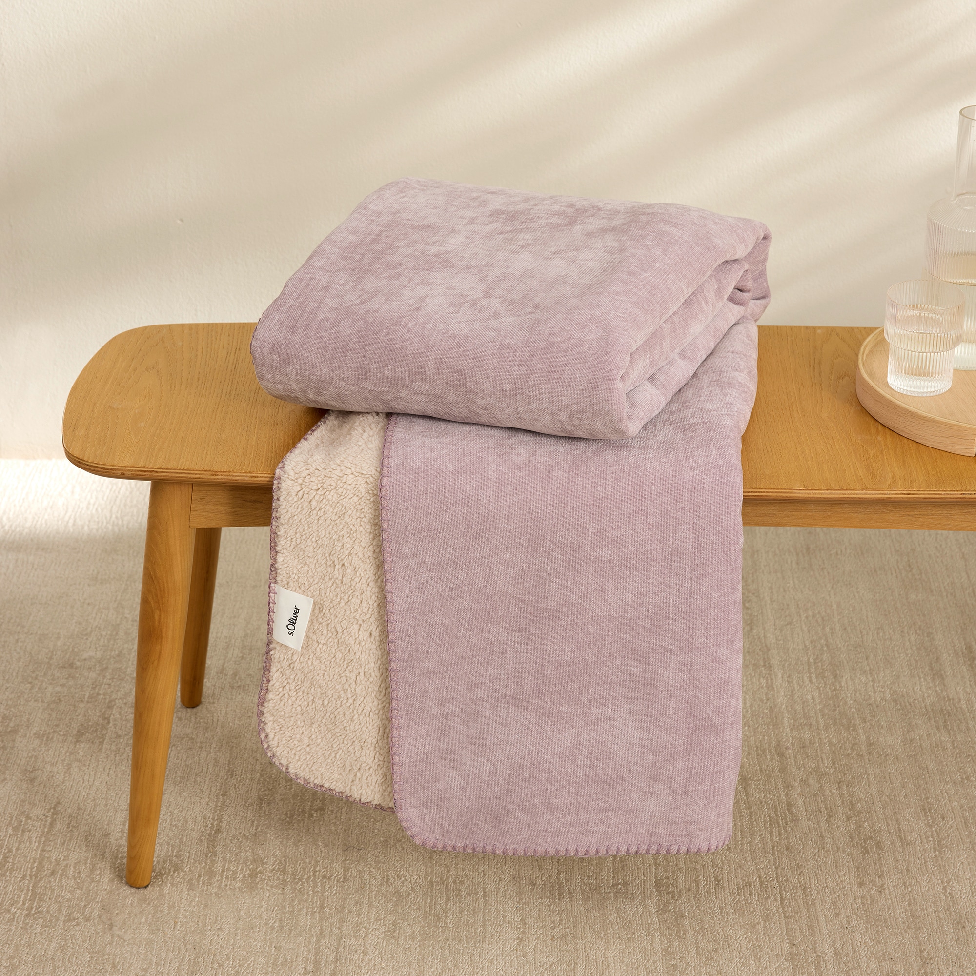 s.Oliver Wohndecke »s.Oliver Lounge Decke«, trendige Doubleface-Optik