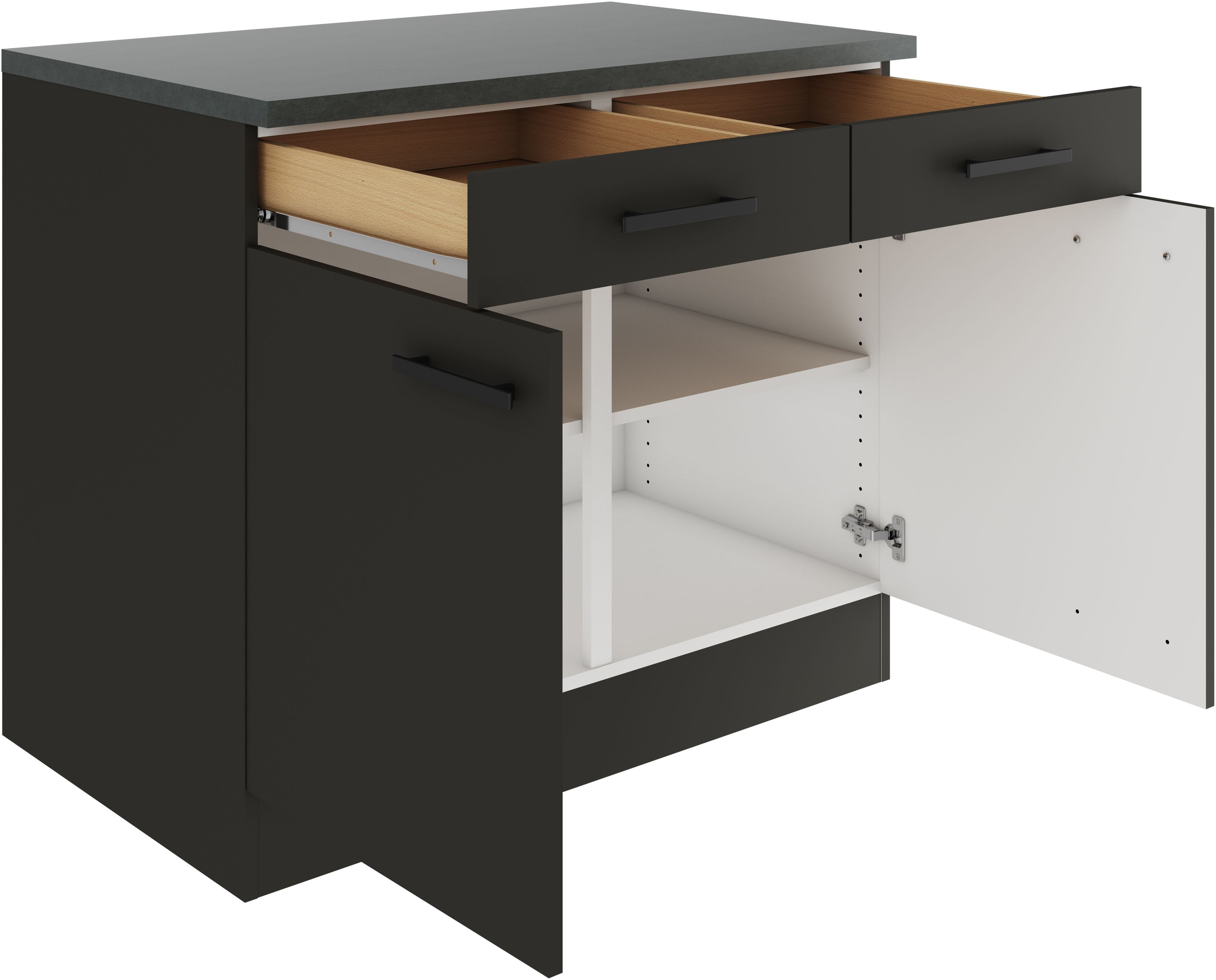 Thumbnail - OPTIFIT Unterschrank "Palma" Breite 100 cm, mit 2 Türen und 2 Schubkästen