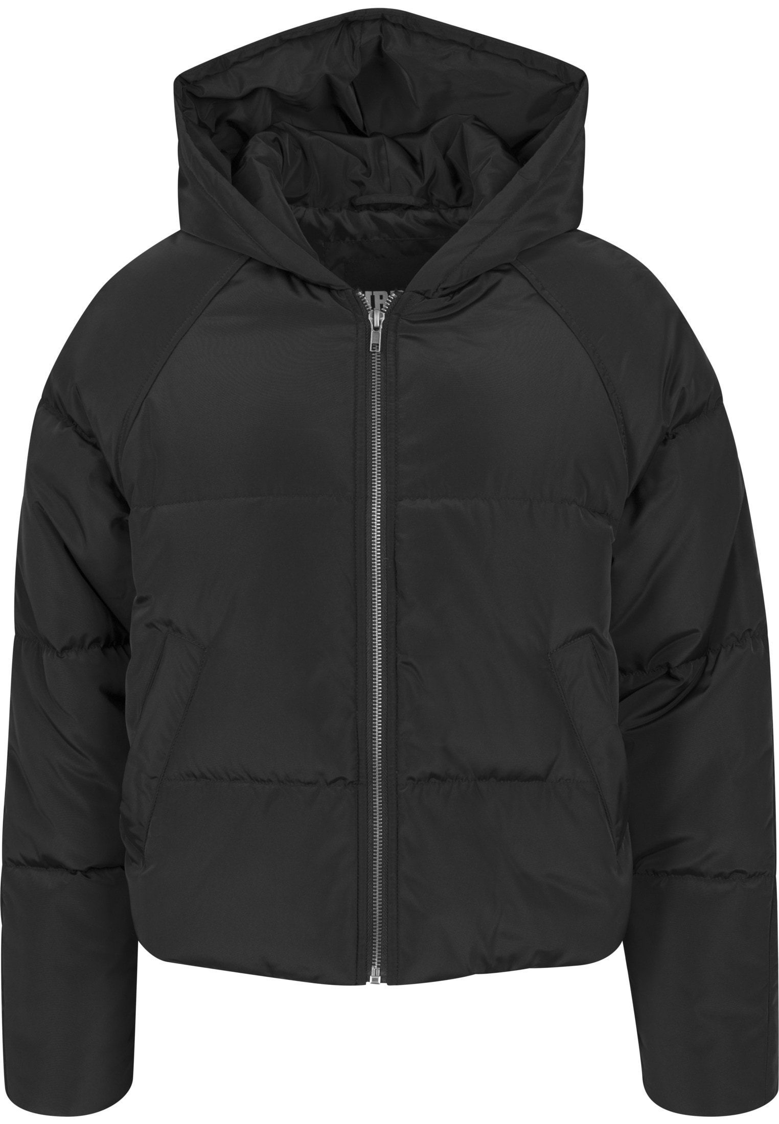 »Damen Kapuze online mit Jacket«, Oversized Ladies Outdoorjacke (1 | URBAN Puffer CLASSICS BAUR bestellen St.), Hooded