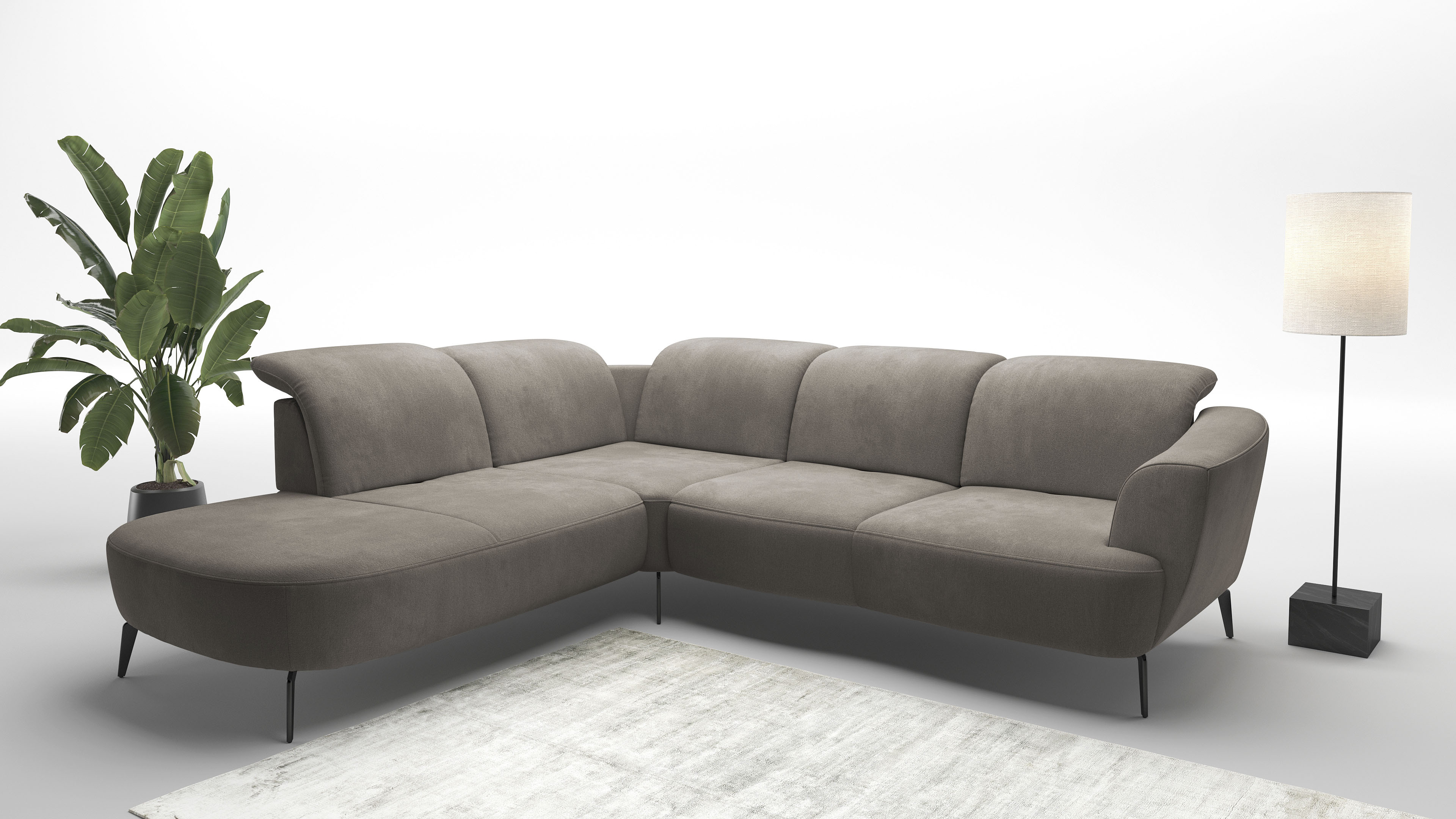 sit&more Ecksofa "Zoe" ink.Sitztiefenverstellung, wahlweise mit Kopfteilverstellung