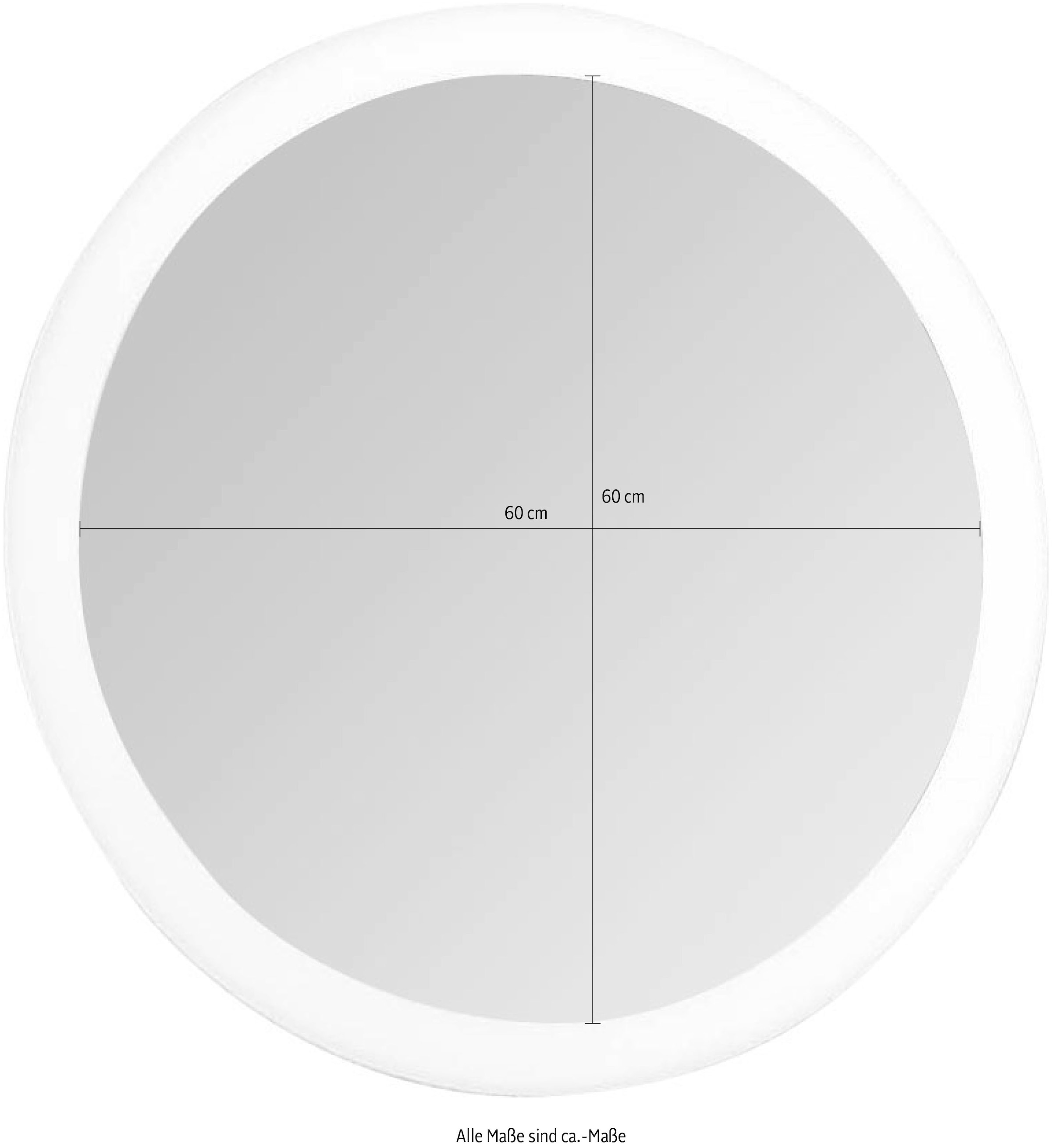 nobilia® Spiegel »Majra rund«, in Ø 60 und 75 cm, inkl. LED-Beleuchtung