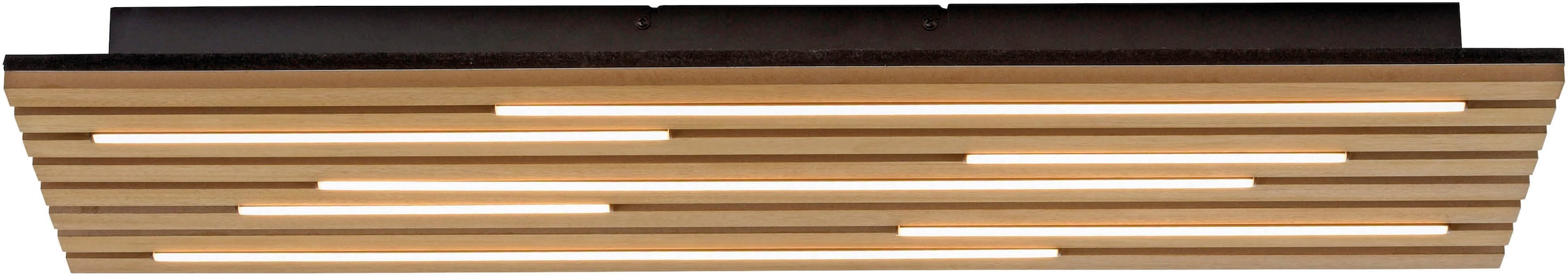 JUST LIGHT LED Deckenleuchte »AKUSTIK« LED-Board 1 Stk. Warmweiß Akustikpaneel mit Echtholzfurnier: Eiche