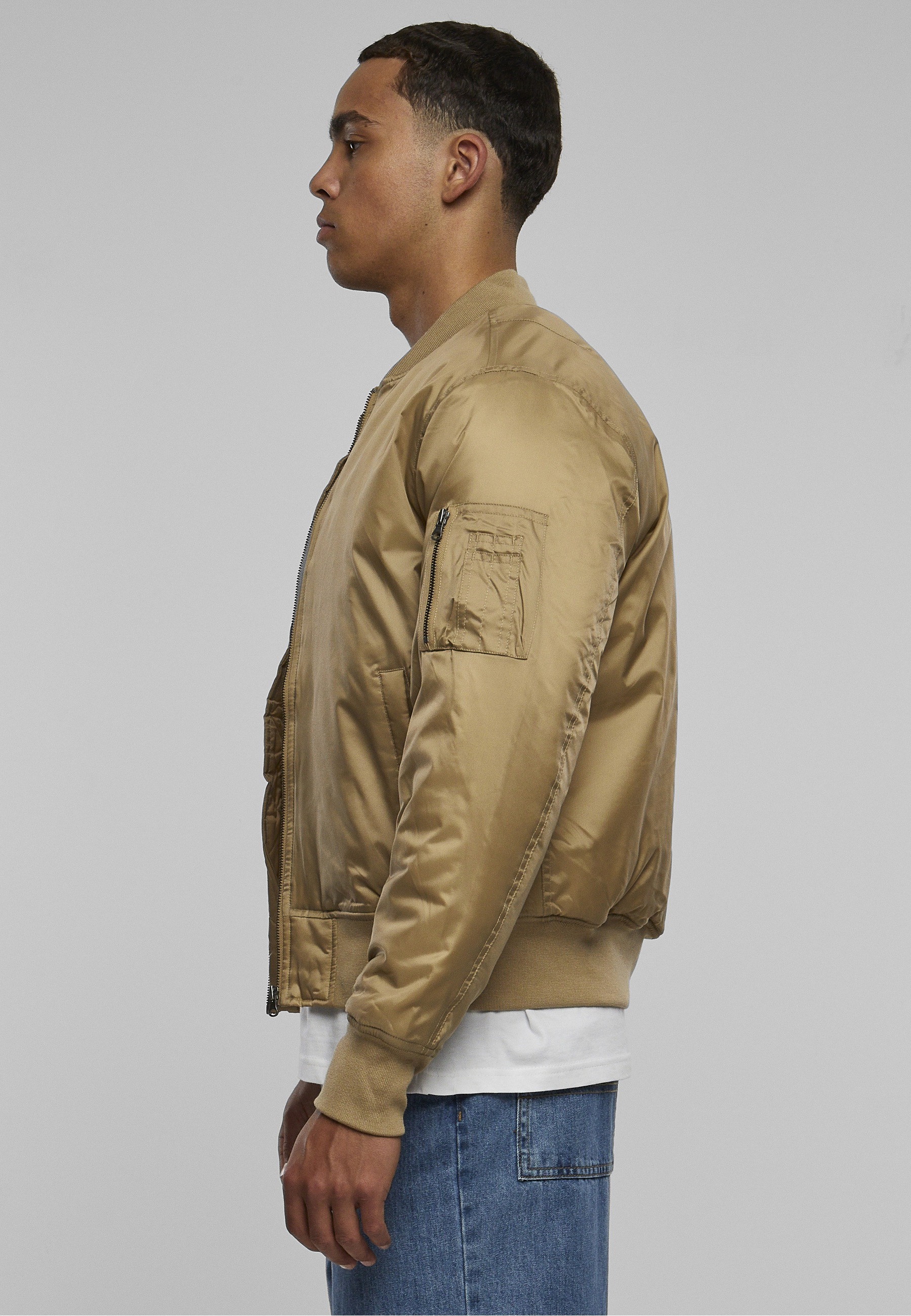URBAN CLASSICS Anorak »Urban Classics Herren Basic Bomber Jacket« 1 Stk. tlg. ohne Kapuze