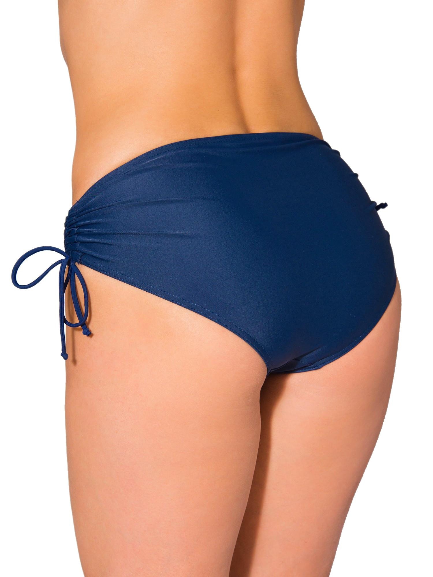 AQUARTI Bikini-Hose "Bikinihose Aquarti Damen Bikinihose mit Raffung und Schnüren"