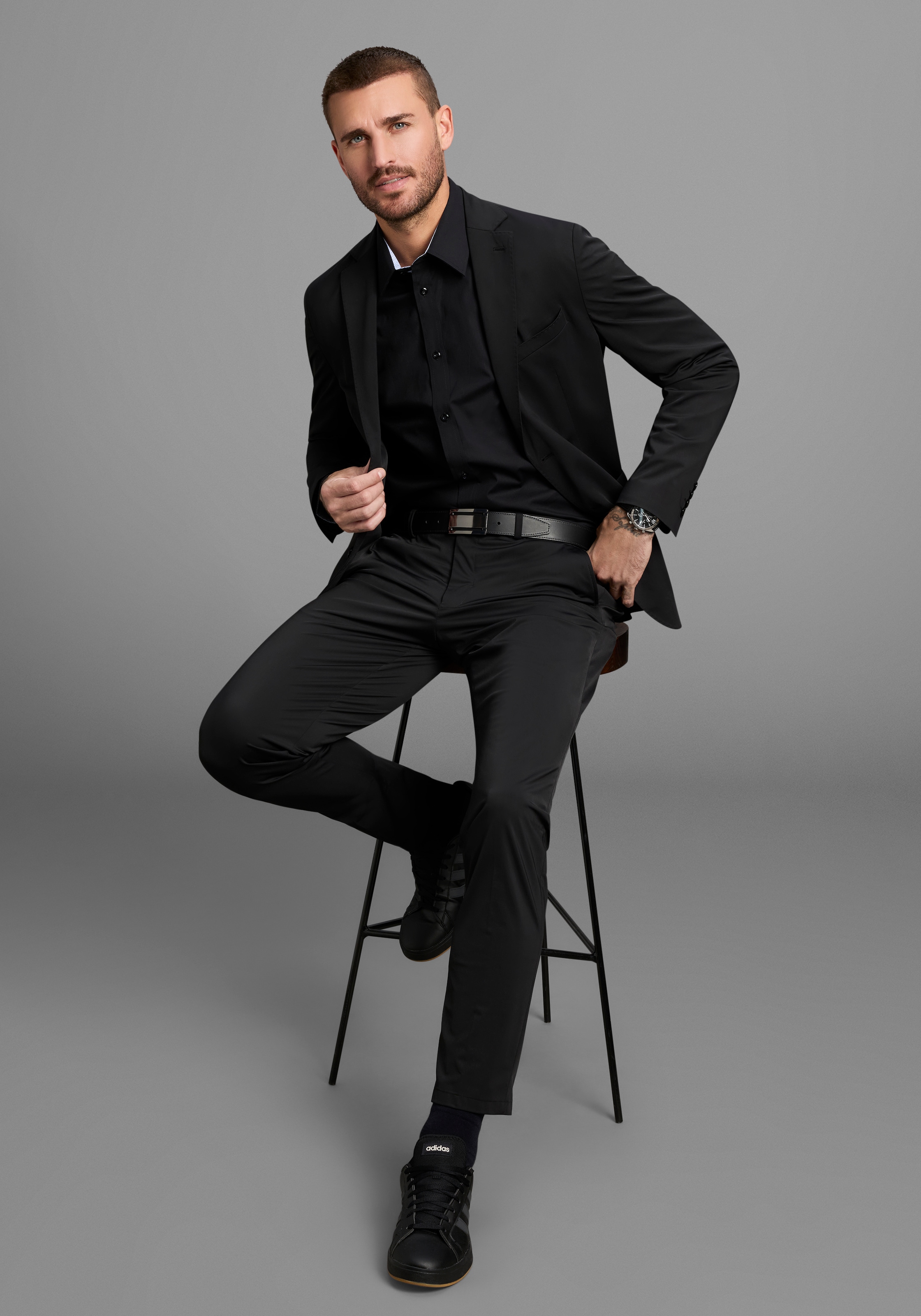 Bruno Banani Langarmhemd »elastische Baumwollqualität« für maximale Bewegungsfreiheit durch Stretch