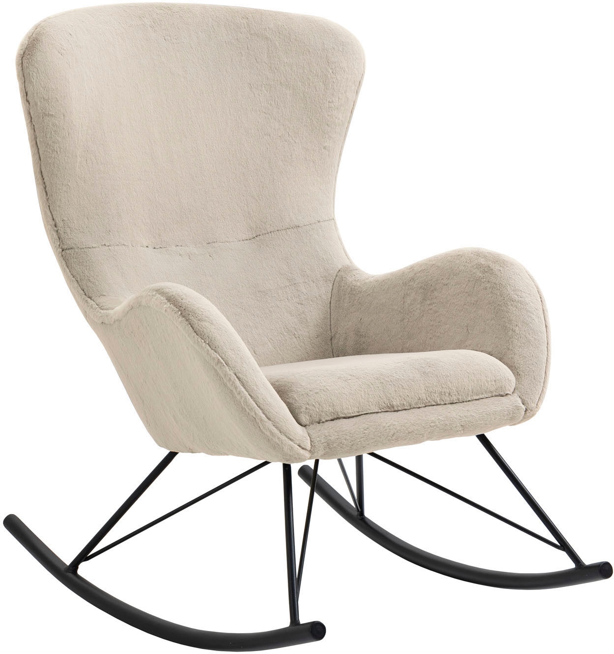 SalesFever Schaukelstuhl "Komfortabel entspannen" () in Lammfelloptik günstig online kaufen