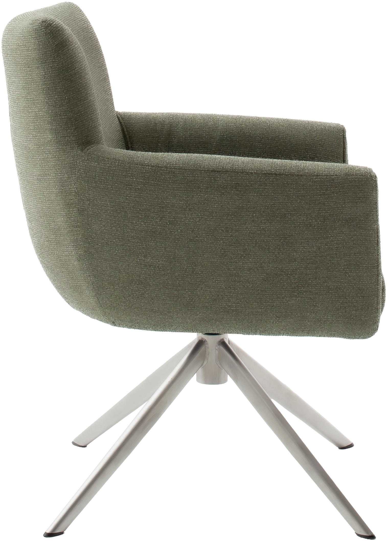MCA furniture 4-Fußstuhl »WILSON Esszimmerstuhl, Armlehnstuhl, Polsterstuhl, modern«, (Set), 2 St., Flachgewebe, Stuhl, Armlehnenstuhl, drehbar, Taschenfederkern, belastbar 160 kg,XXL