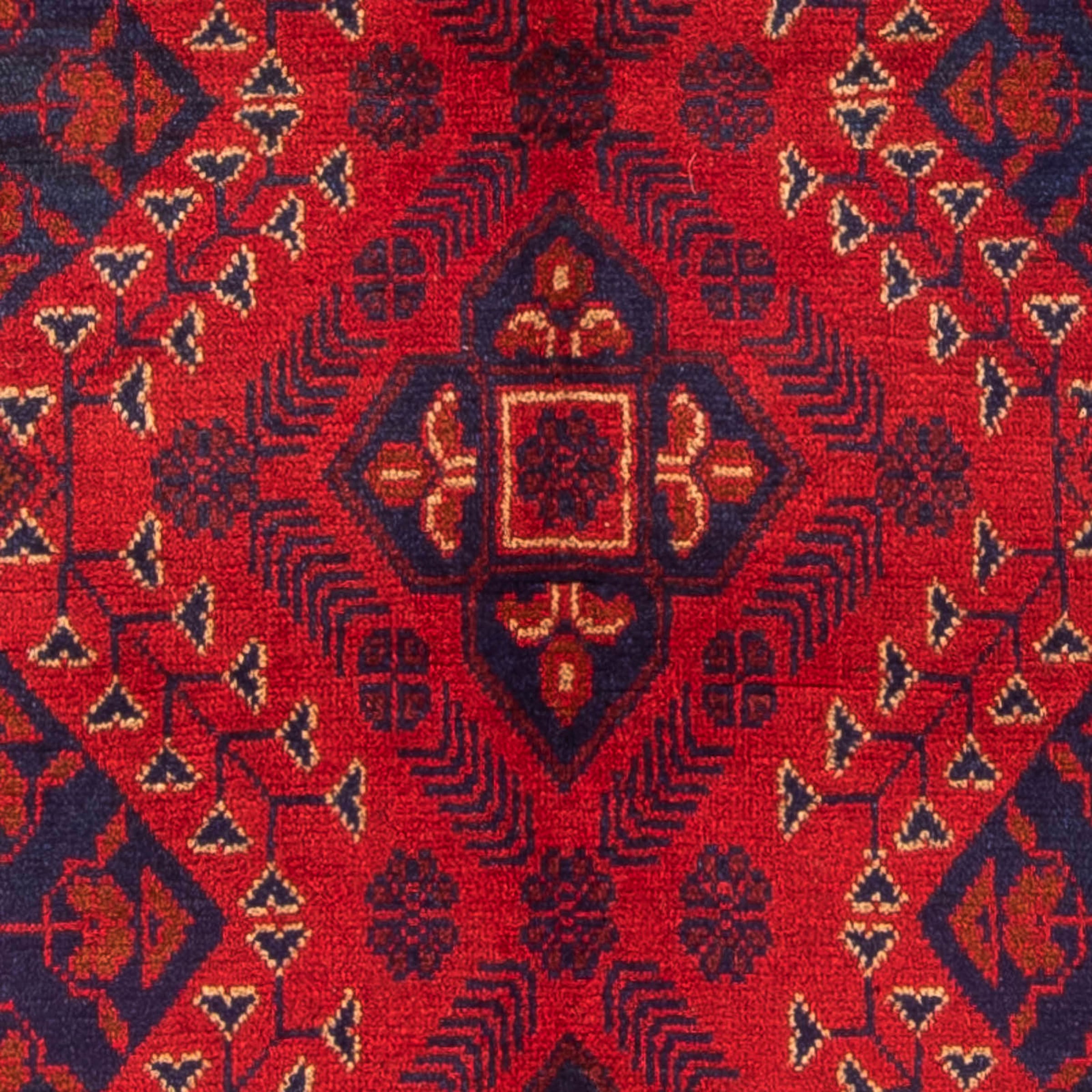 morgenland Orientteppich »Afghan - Kunduz - 199 x 79 cm - dunkelrot«, rechteckig, Wohnzimmer, Handgeknüpft, Einzelstück mit Zertifikat