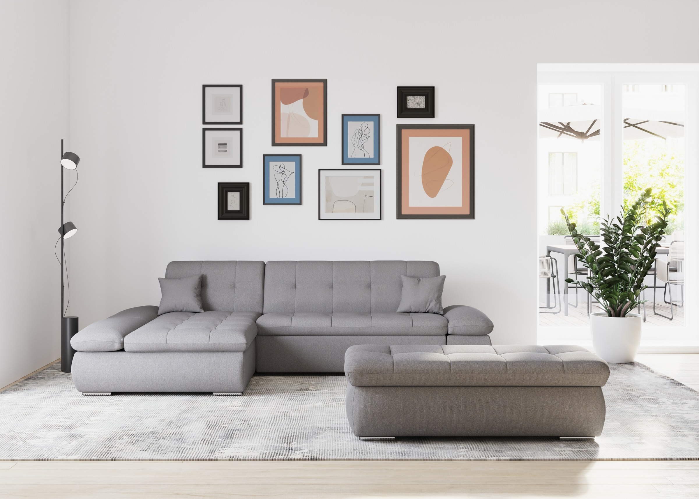 DOMO collection Ecksofa "Moric, L-Form, XXL-Sofa - Breite 300cm", wahlweise günstig online kaufen