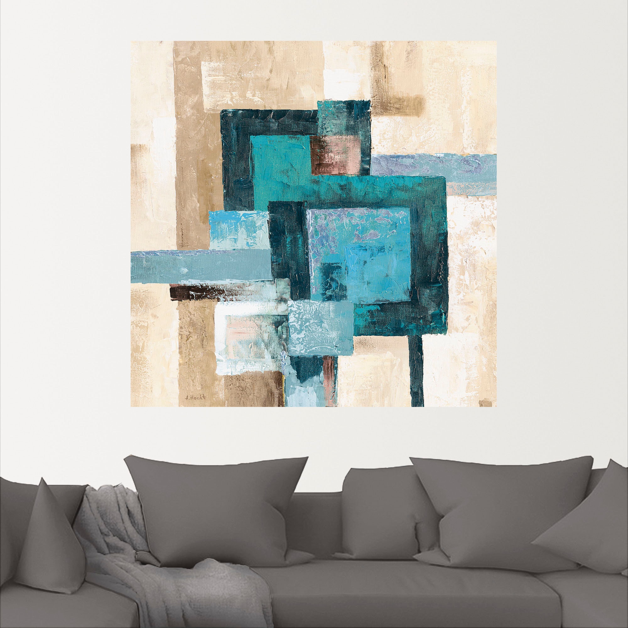 Artland Wandbild »Abstrakte Karos«, Muster, (1 St.), als Alubild,  Leinwandbild, Wandaufkleber oder Poster in versch. Größen kaufen | BAUR