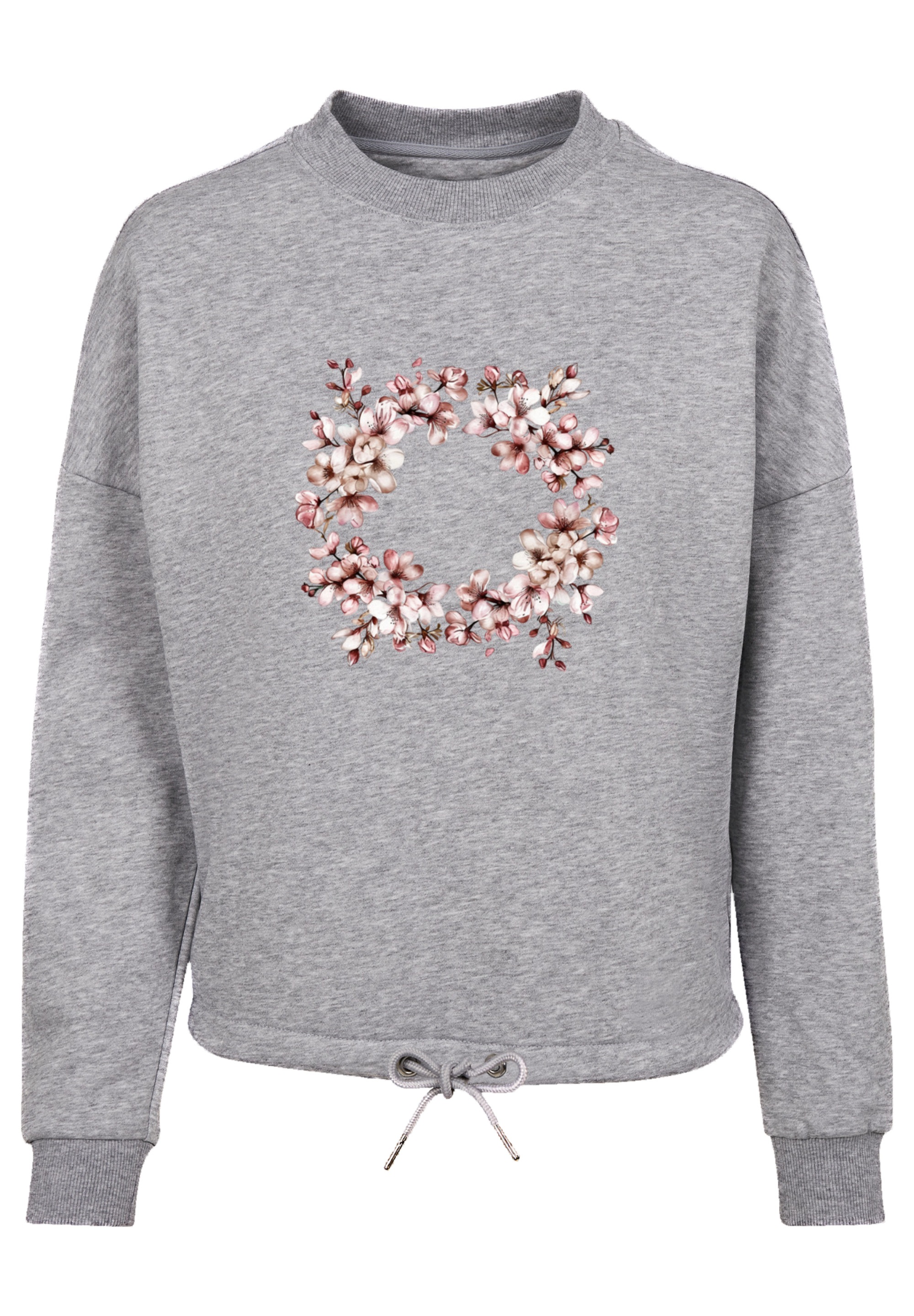 F4NT4STIC Sweatshirt »Rosa Frühlings Blumenkranz Dekor«, Premium Qualität