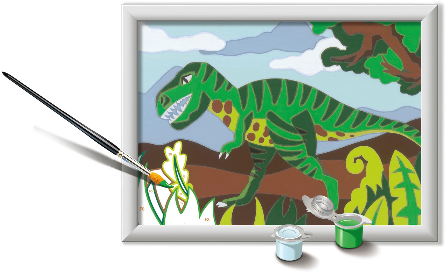 Ravensburger Malen nach Zahlen »Hungriger Dinosaurier«, Made in Europe
