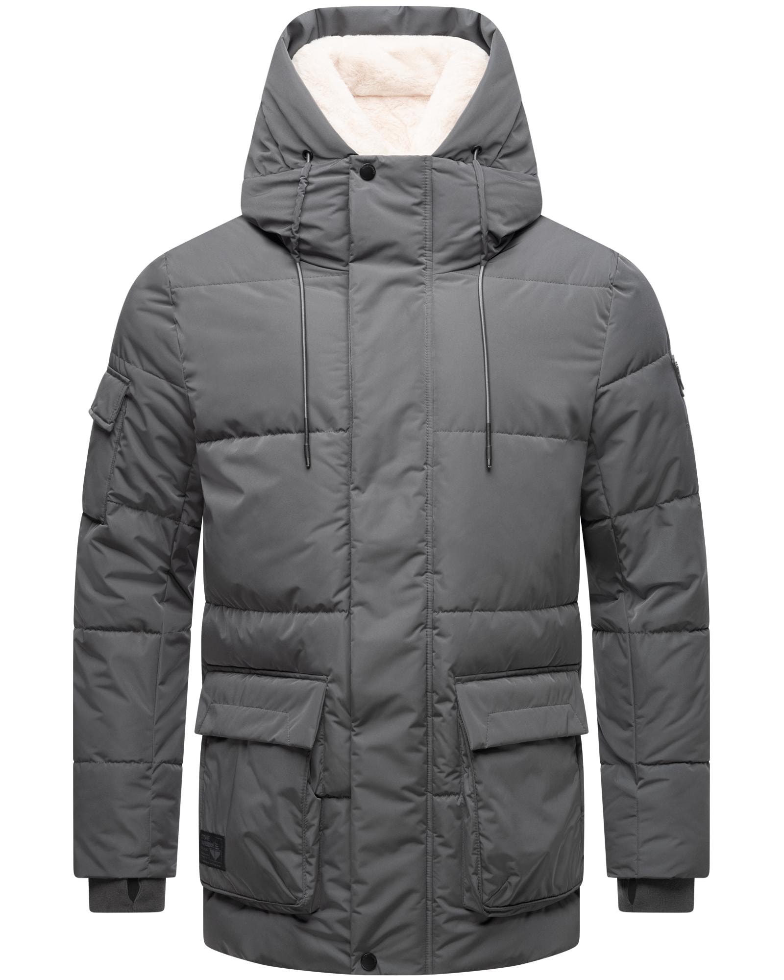 Stone Harbour Winterjacke »Lauroo XX«, mit Kapuze, urbane Herren Steppjacke mit kuscheligem Teddyfleece