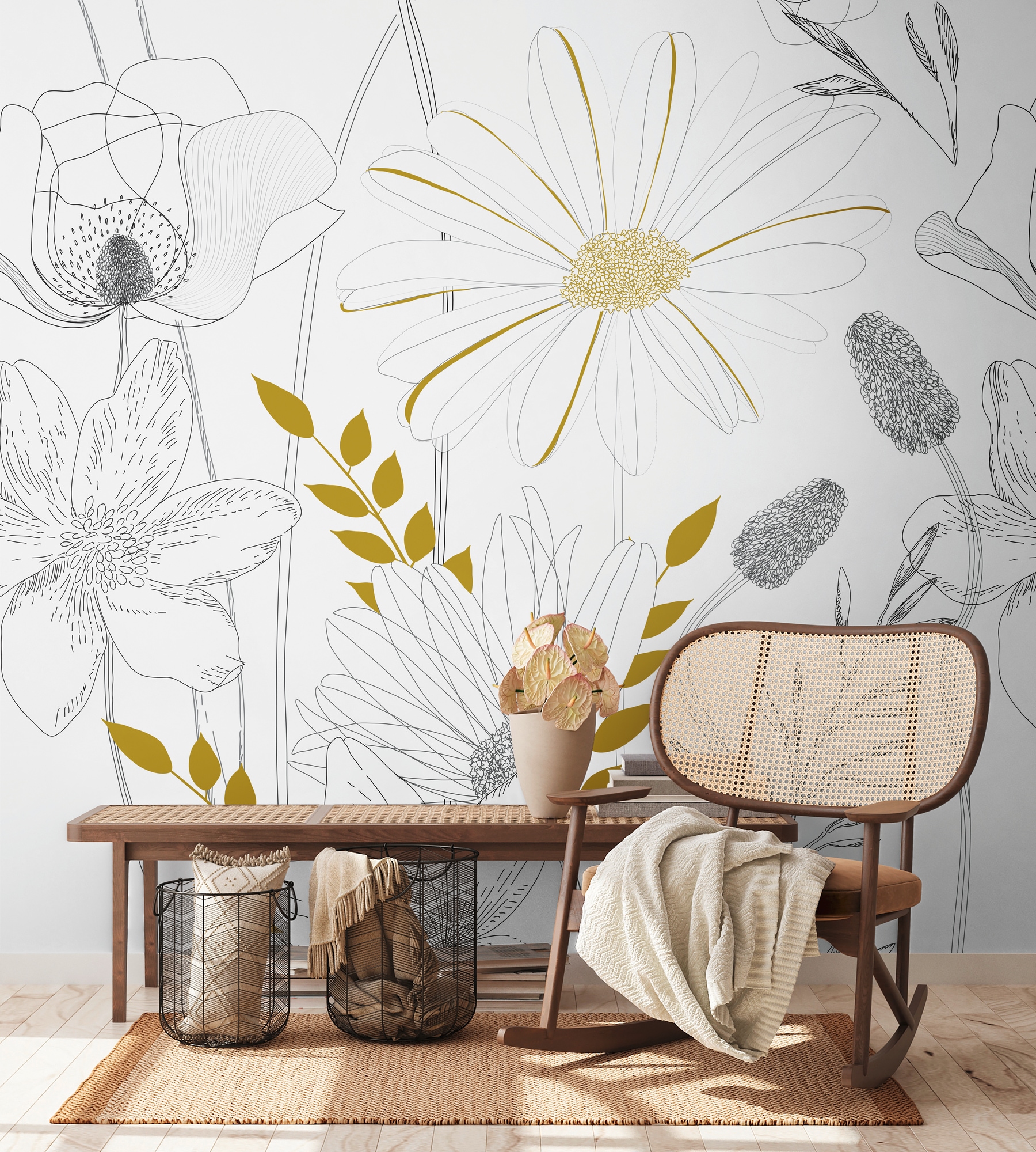living walls "Fototapete Floral" matt glatt Blumentapete Floral