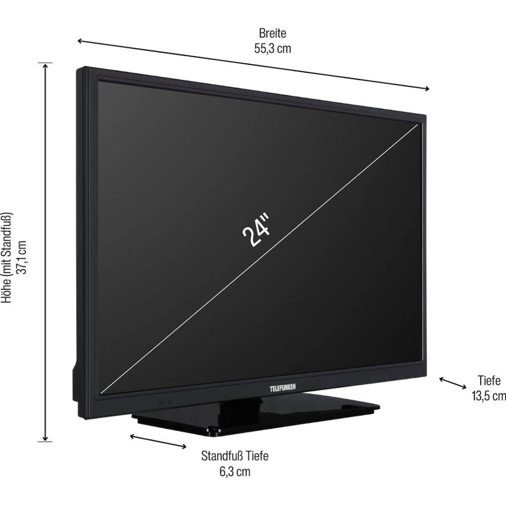 Telefunken LED-Fernseher »L24H554M1CWI«, 60 cm/24 Zoll, HD-ready, Smart-TV