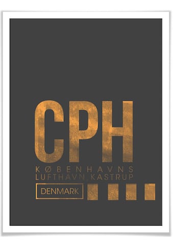 Wall-Art Poster »Wandbild CPH Flughafen Kopenhagen«, Flughafen, (1 St.), Poster,... kaufen