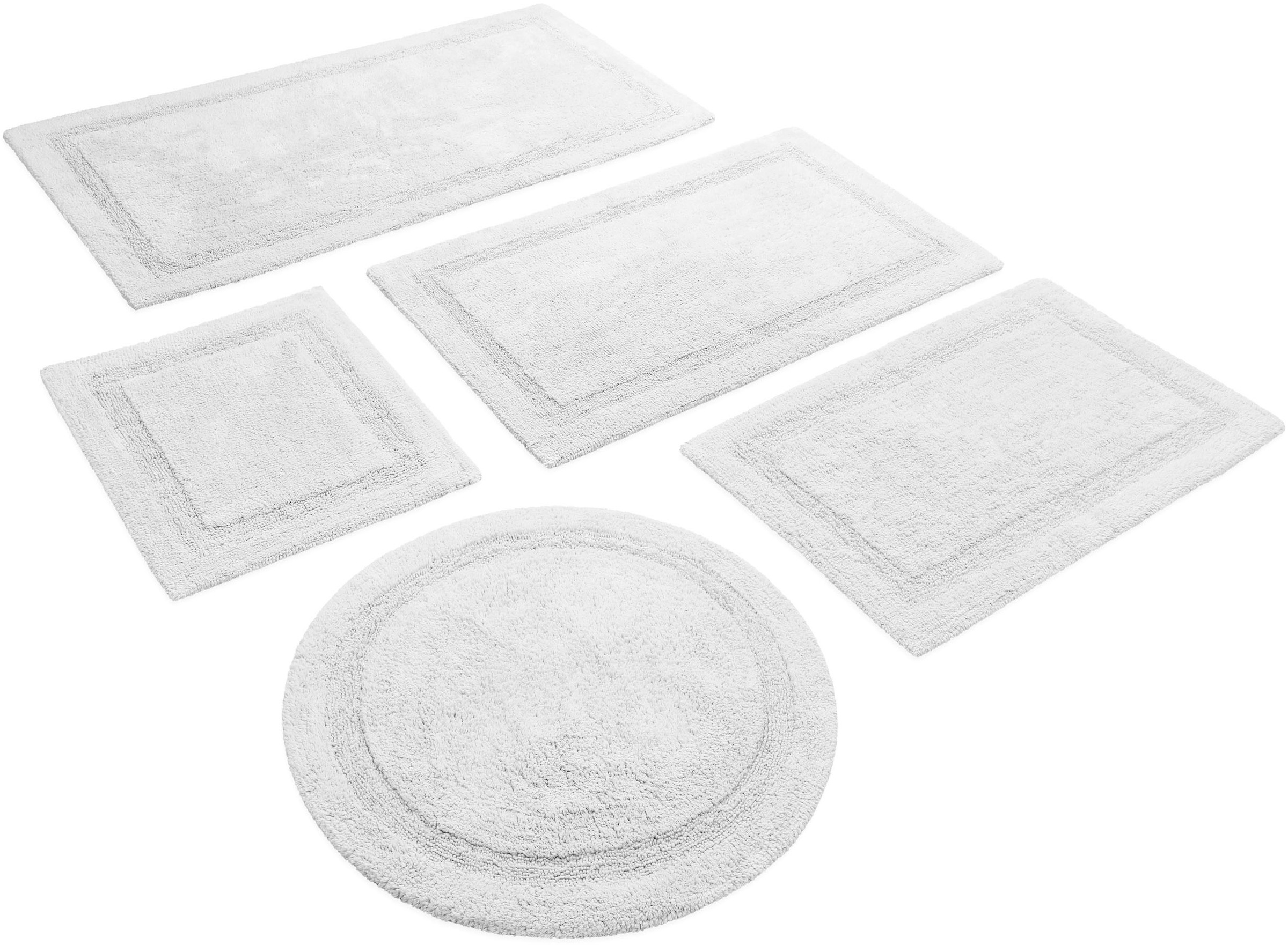 Wecon home Basics Badematte "Knut" Höhe 20 mm waschbar, rutschfest, strapazierfähig, pflegeleicht, Bordüre, weich