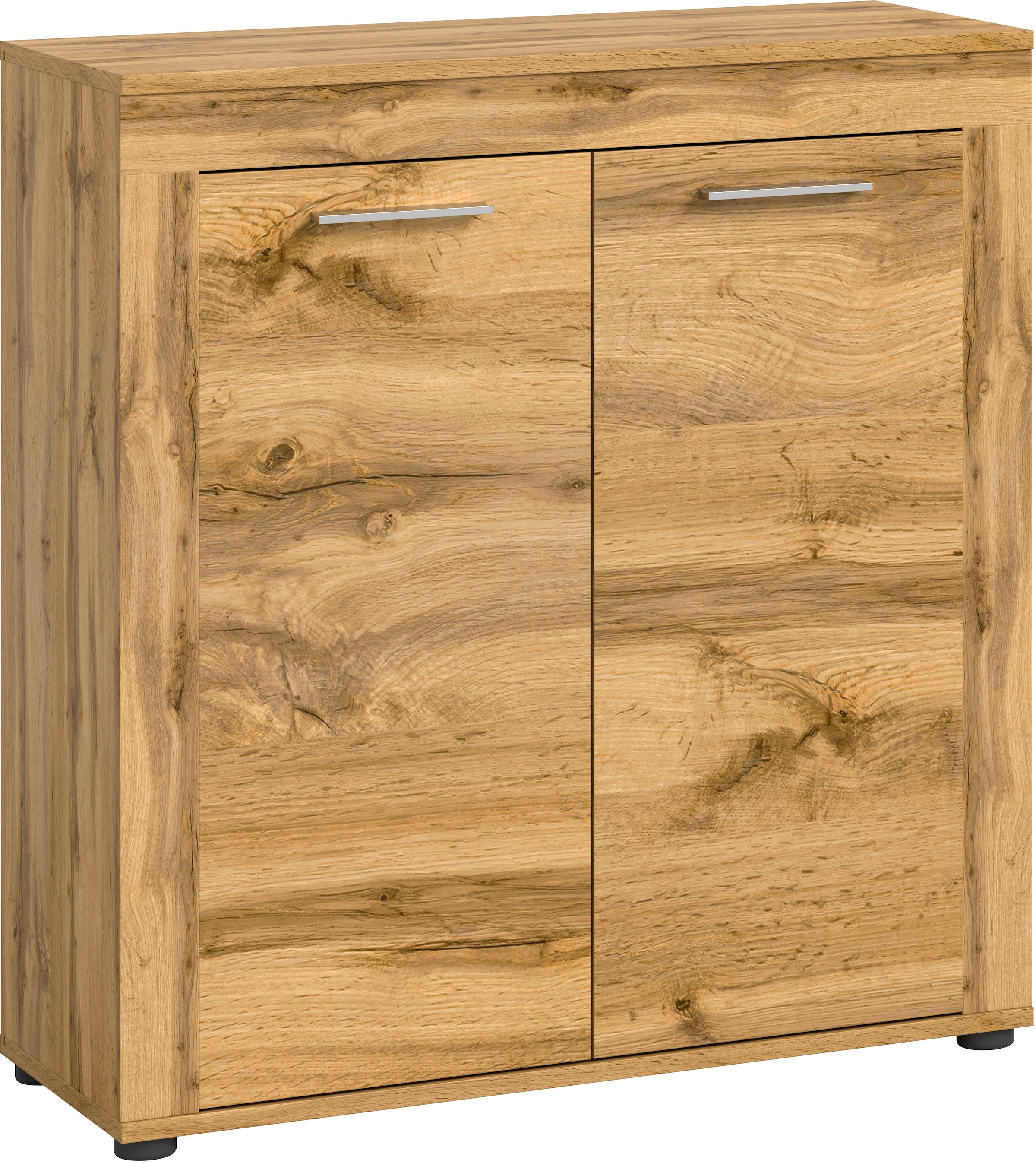 Highboard »Aosta, Höhe 88 cm, in verschiedenen Farbausführungen«, mit 2 Türen und 3...