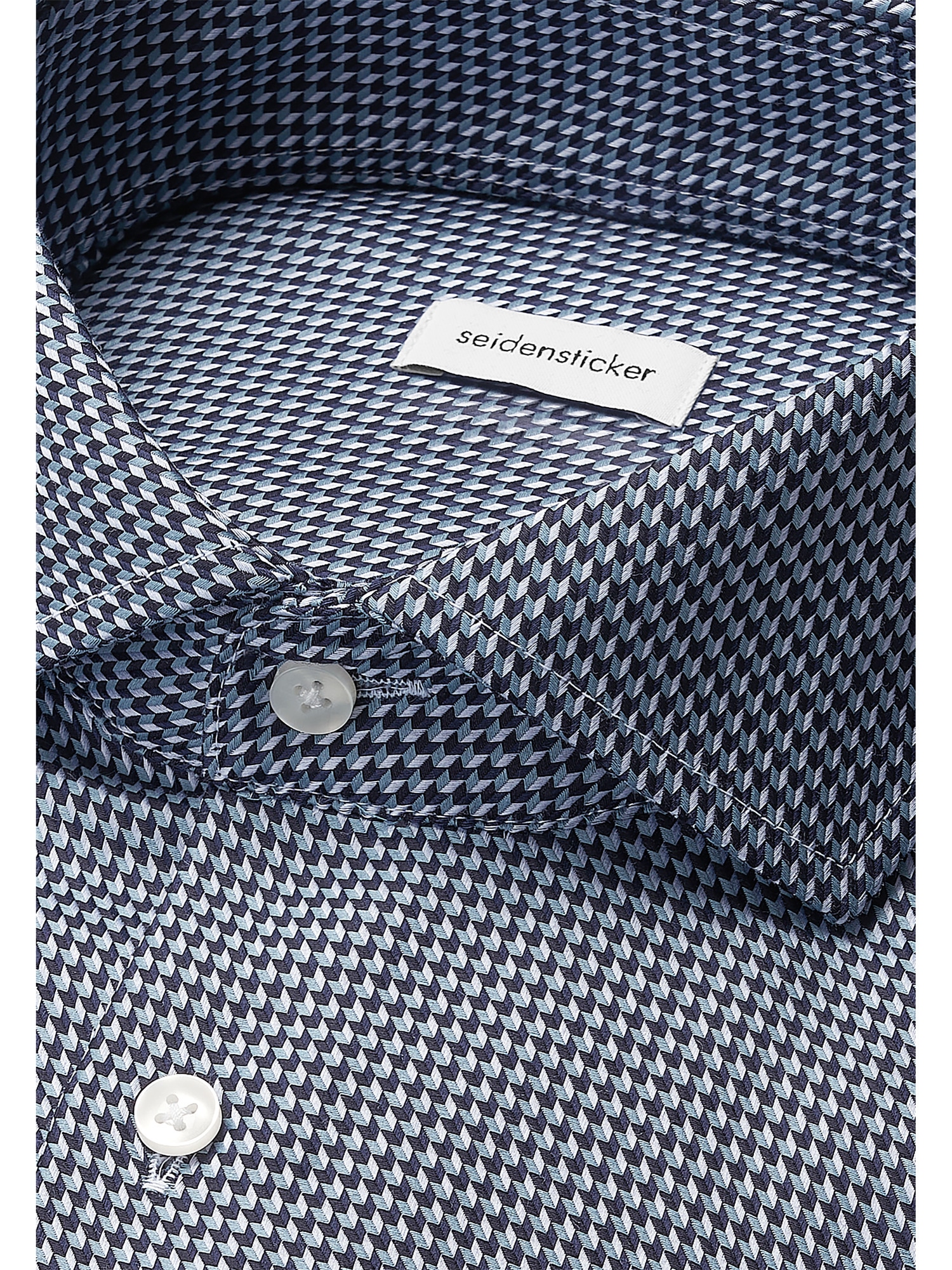 seidensticker Businesshemd »Schwarze Rose«, Regular 1/1 Kentkragen Pepita