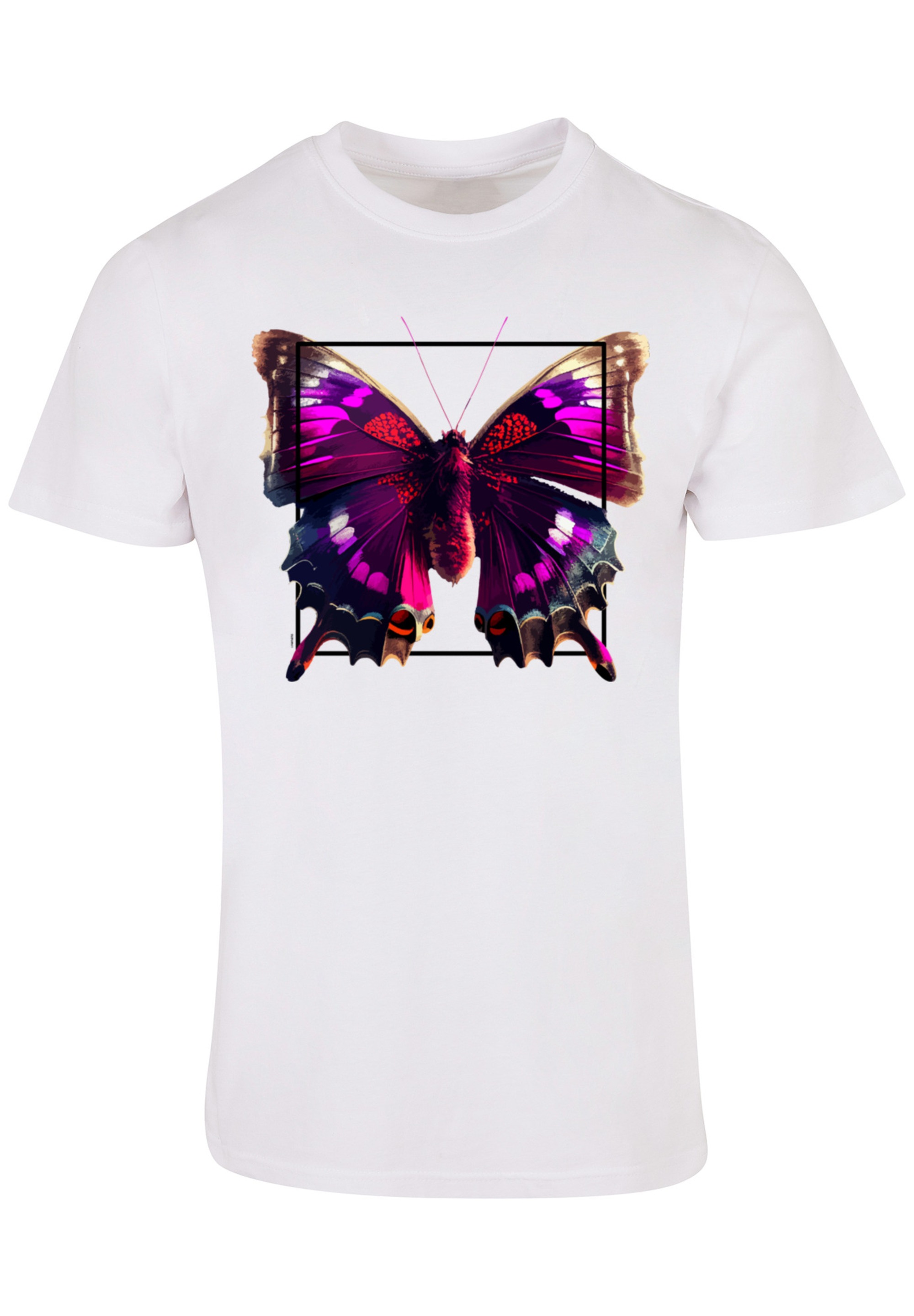 F4NT4STIC T-Shirt »Pink Schmetterling TEE UNISEX«, Print