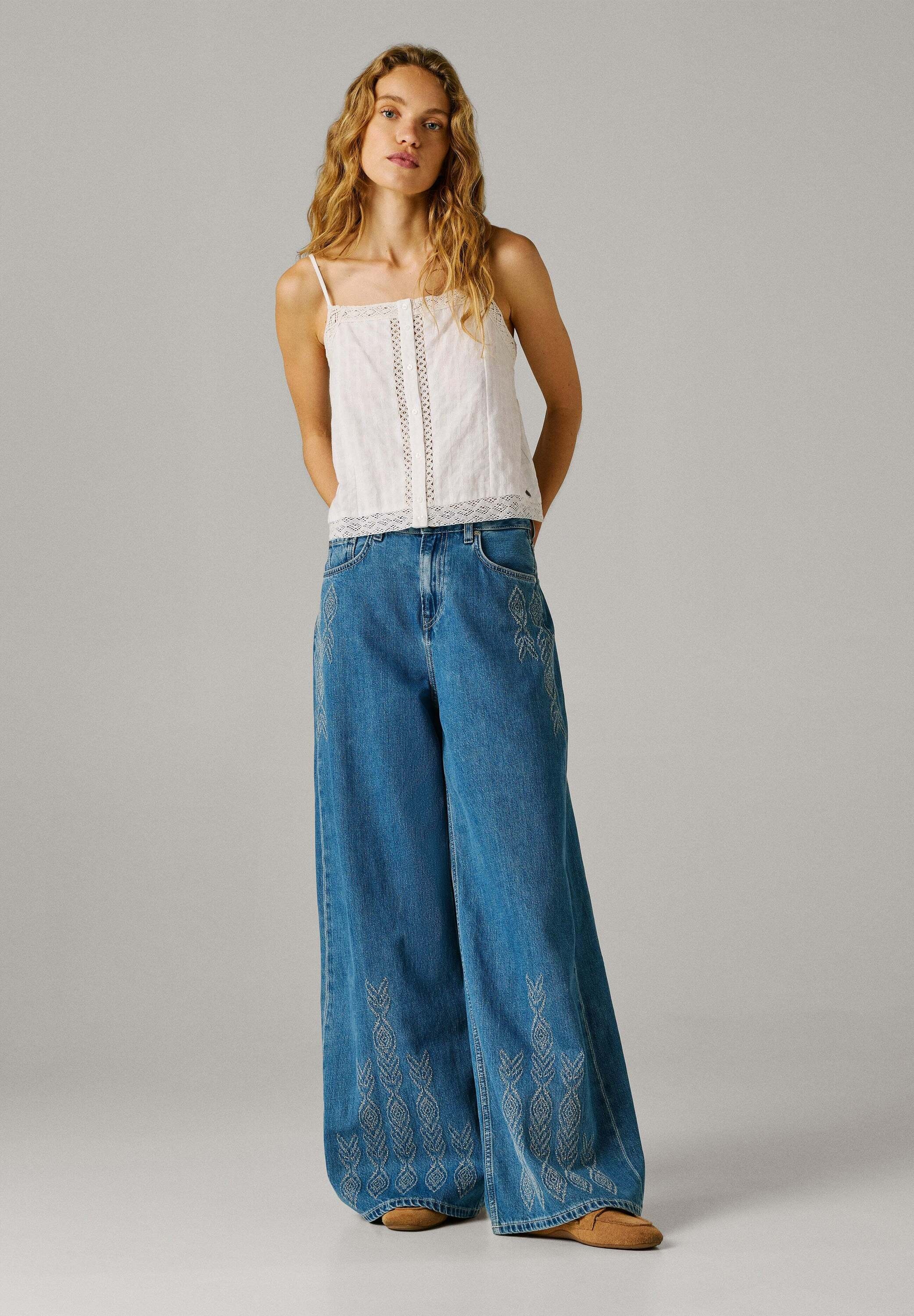 Pepe Jeans Loose-fit-Jeans »trousers WIDE LEG HW JAIMY IKAT«