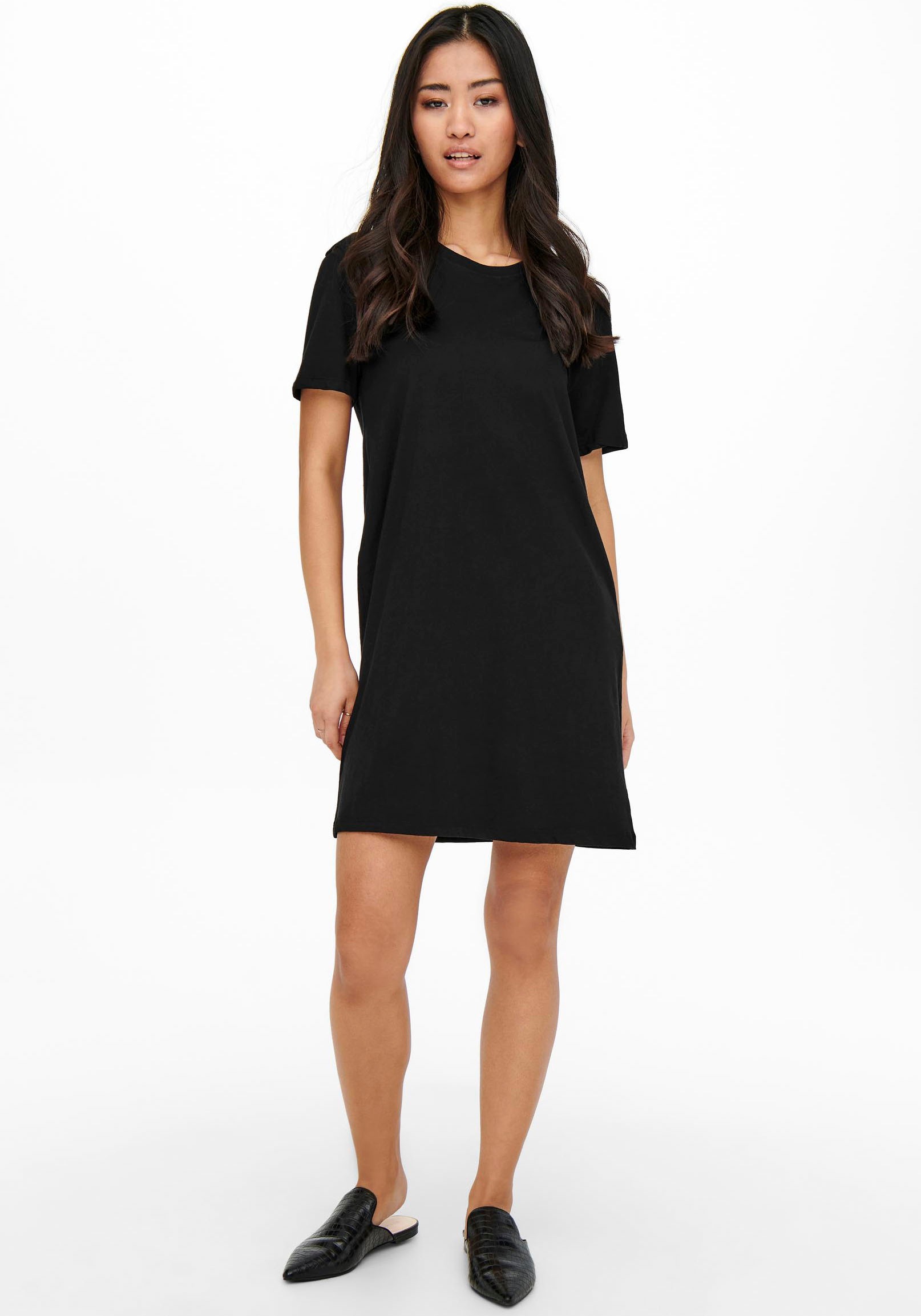 Thumbnail - ONLY Shirtkleid "ONLMAY – Shirtkleid mit elastischem Material für Alltag" regular fit, casual, Jersey, Baumwolle, Rundha...