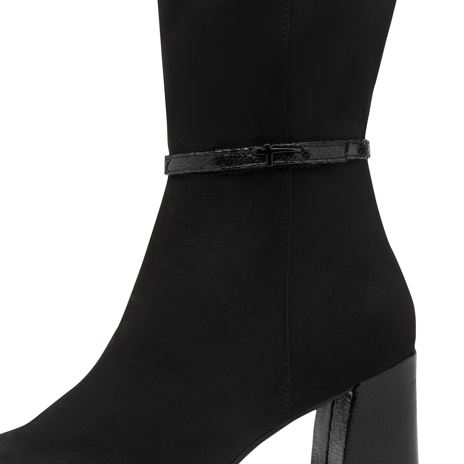 Tamaris Stiefel, Blockabsatz, Langschaftstiefel in veganer Verarbeitung