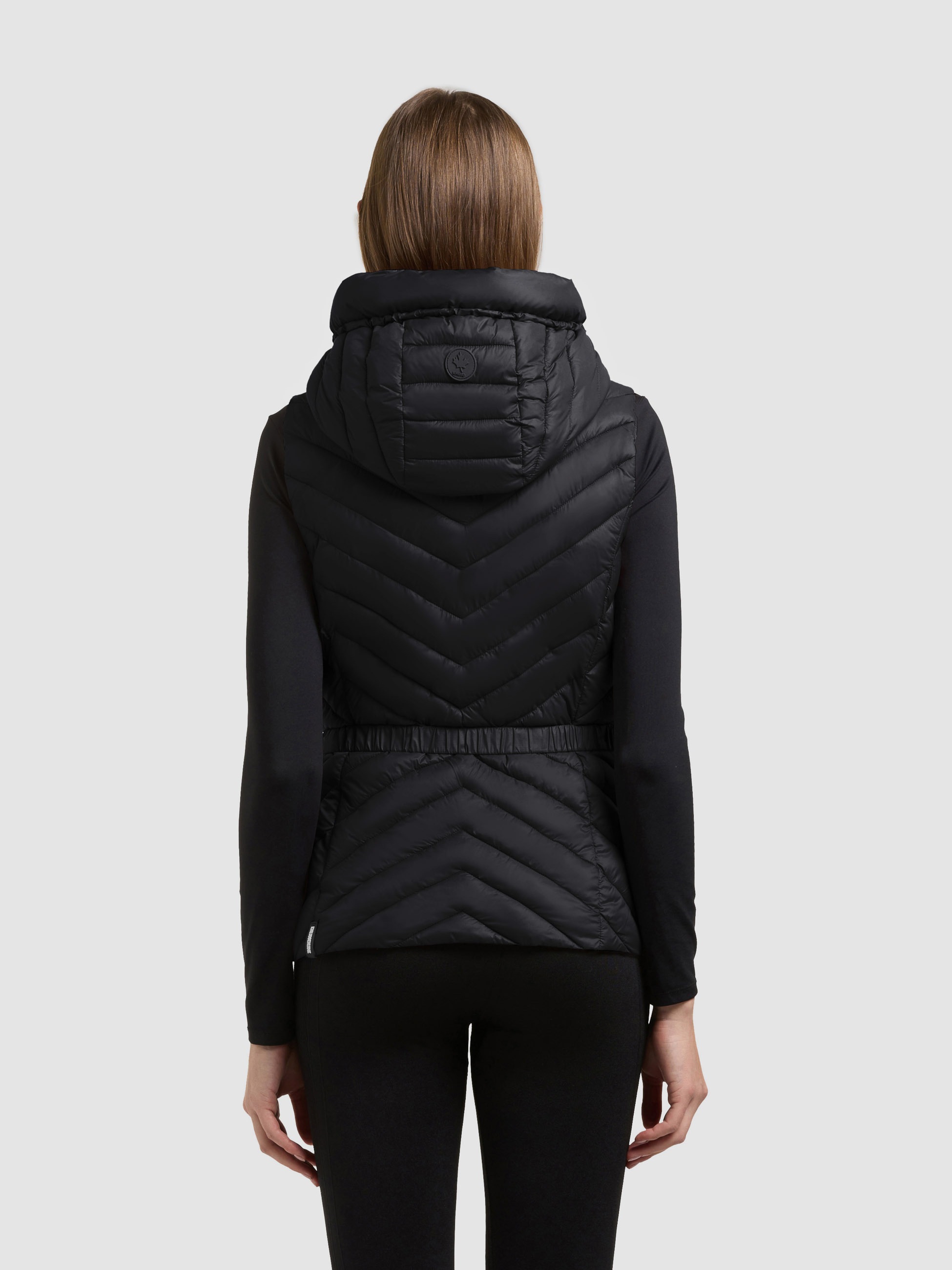 Steppweste KHUJO "DEMIE", Damen, Gr. XXL, schwarz, 100% Nylon, unifarben, slim fit, Westen Steppweste 3