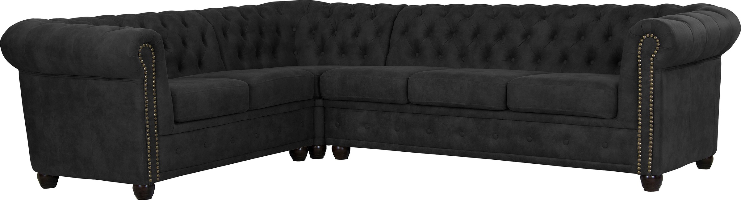 Home affaire Chesterfield-Sofa »Rysum L-Form«, Chesterfield-Optik, langer Schenkel links oder rechts