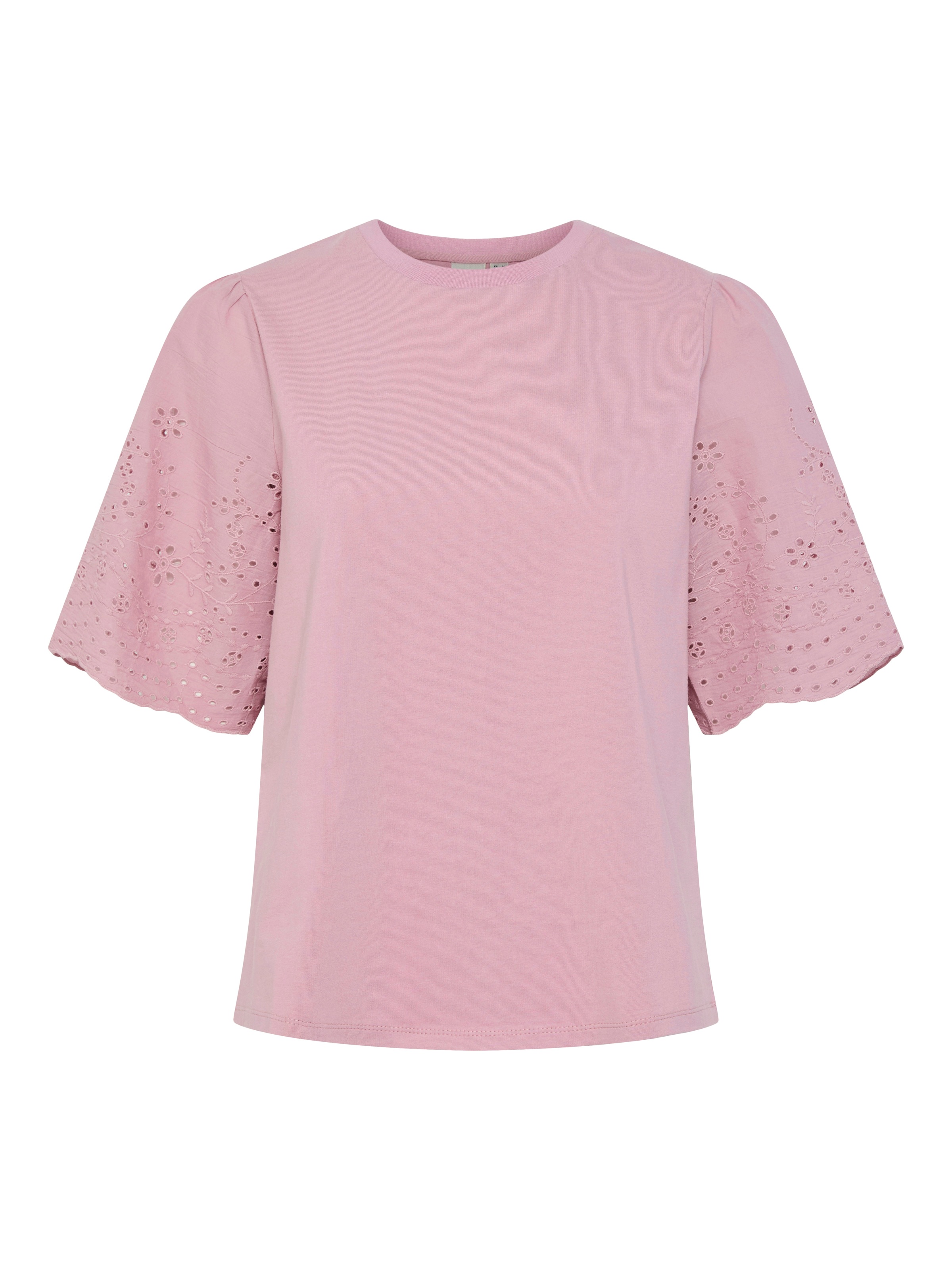 Y.A.S Kurzarmshirt »YASLEX SS TOP W. EMB SLEEVES S. NOOS«, mit Lochstickerei