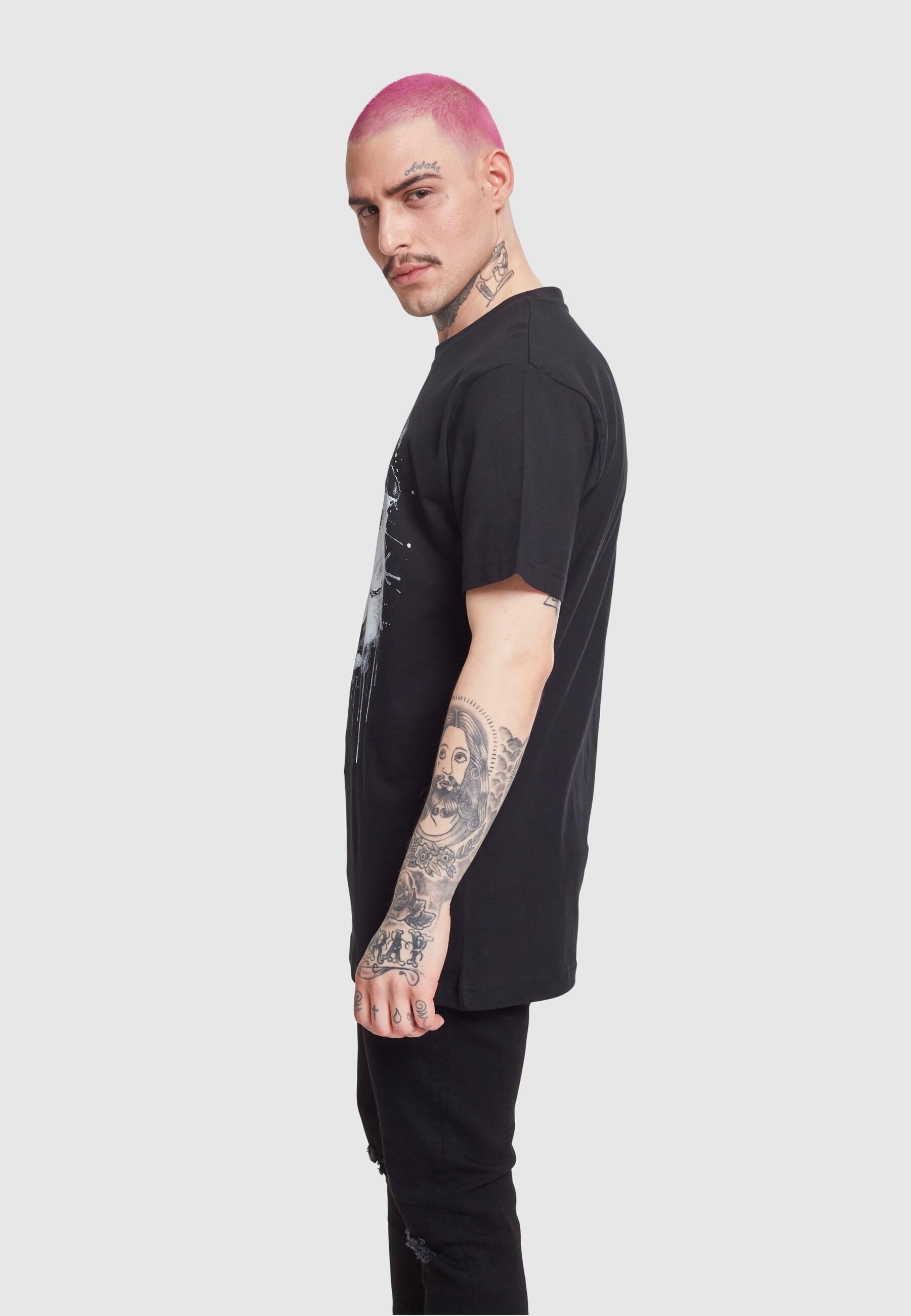 MisterTee T-Shirt »MisterTee Herren Waterpaint Skull Tee«, (1 tlg.)
