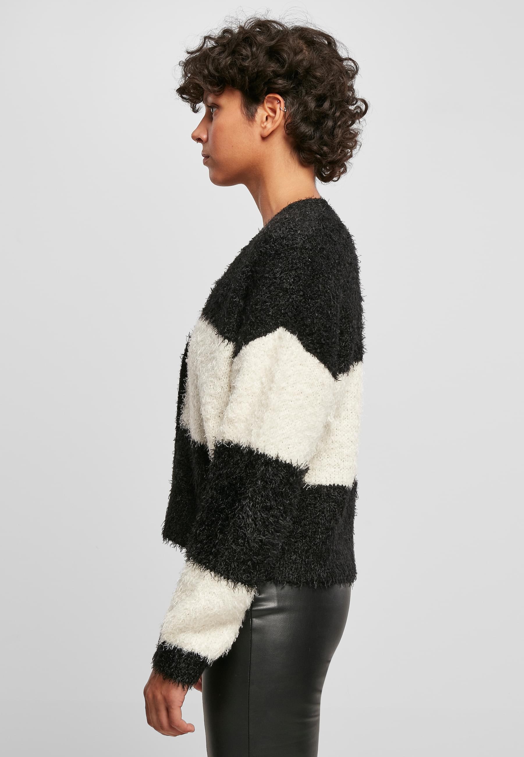 URBAN CLASSICS Strickjacke »Urban Classics Damen Ladies Short Oversized Feather Cardigan«