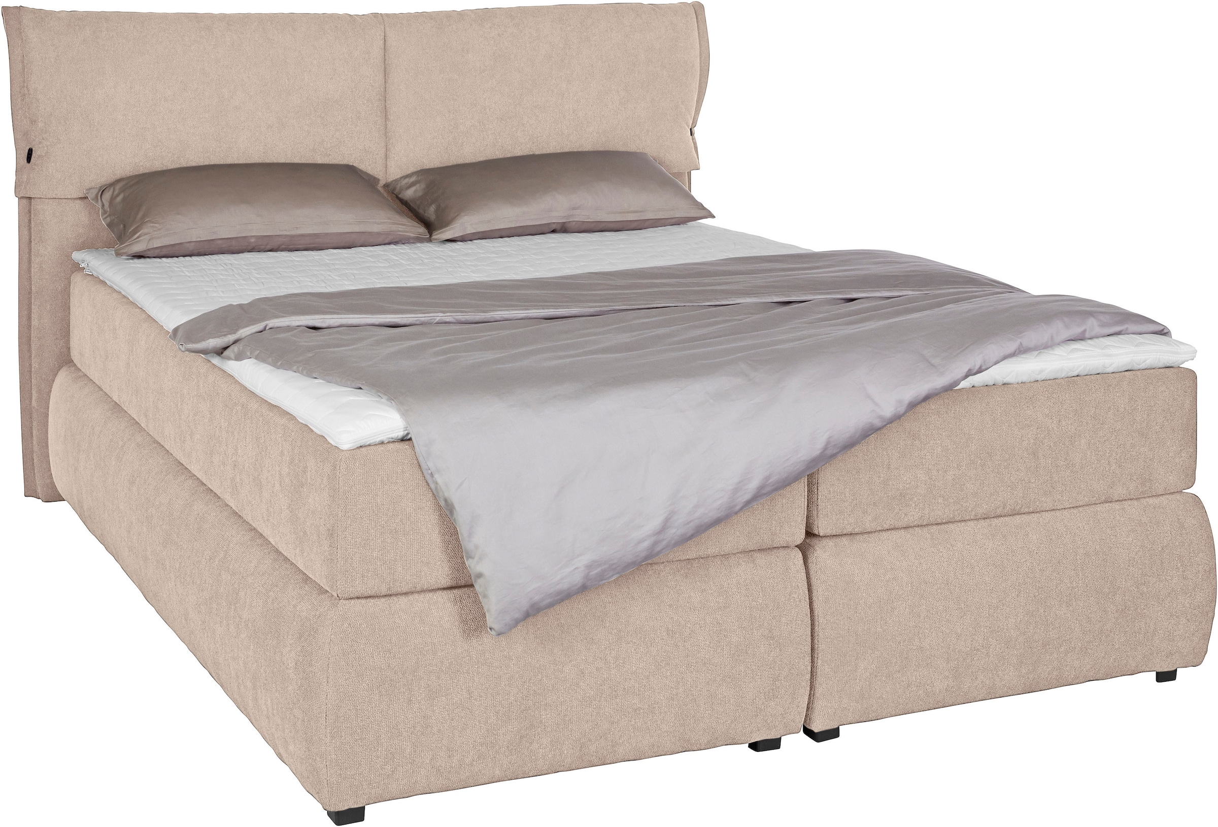 andas Boxspringbett »Jenson«, in 4 Farben, 4 Breiten, 3 Matratzenarten in 2 Härtegraden, Topper