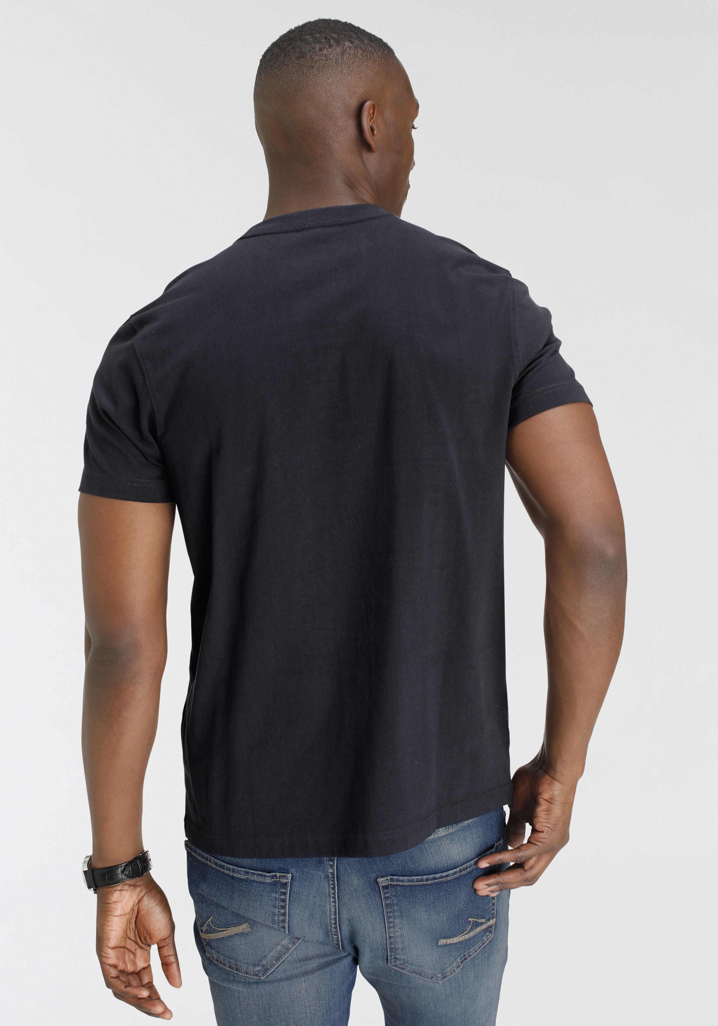 Thumbnail - DELMAO T-Shirt Kurzarm, bedruckt, Rundhals, aus Baumwolle