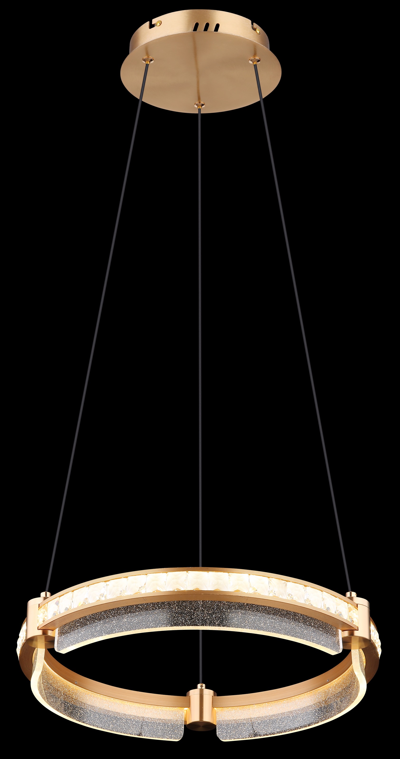 GLOBO LIGHTING Hängeleuchte »BLONDIE« LED-Modul 1 Stk. Hängeleuchte Gold, Kristalle/Acryl klar, dimmbar, LED 36W