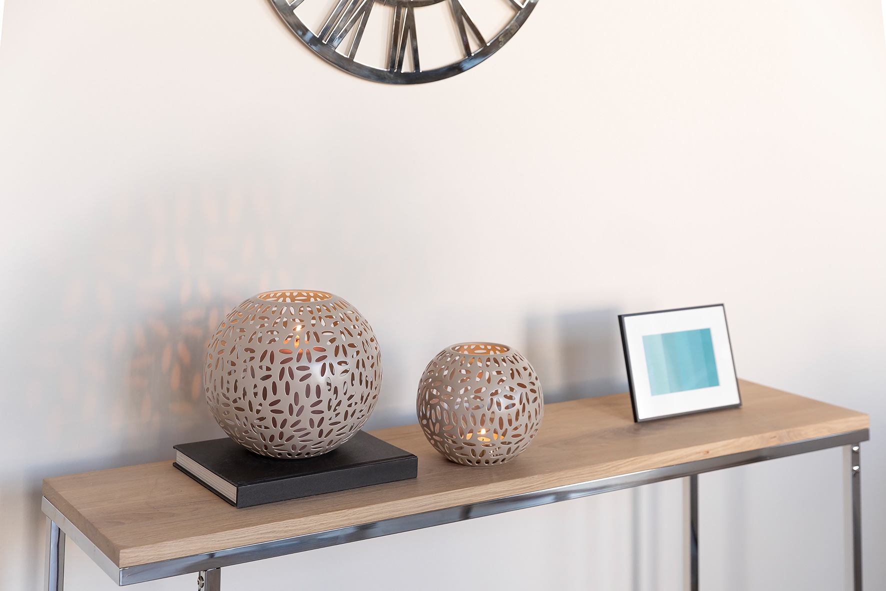 Fink Windlicht "DARIA" Kerzenhalter aus Eisen, pulverbeschichtet, mit Cut-O günstig online kaufen