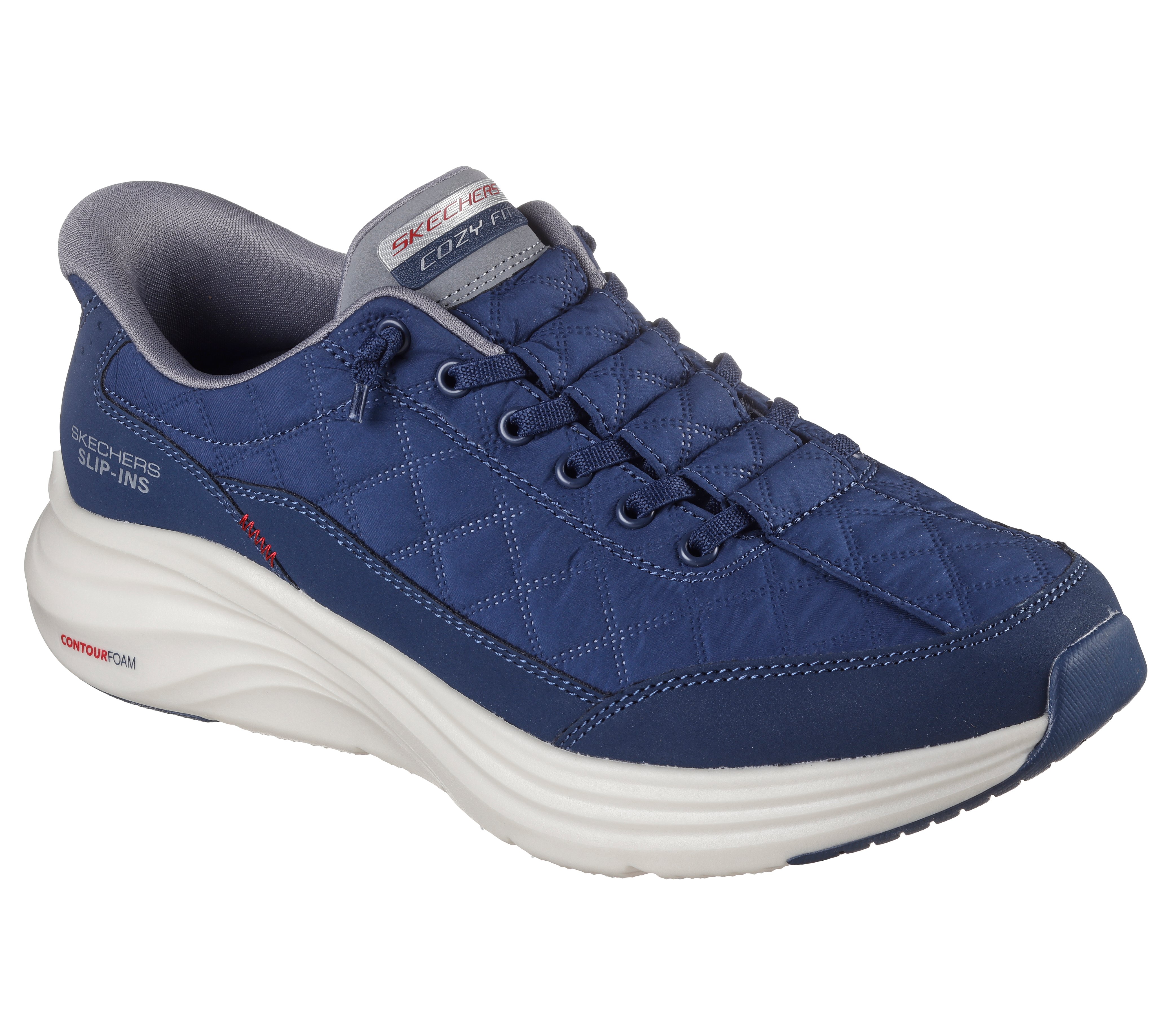 Skechers Slip-On Sneaker "CONTOUR FOAM" Slipper, Schnürschuh in veganer Verarbeitung, Cozy Fit™-Komfort
