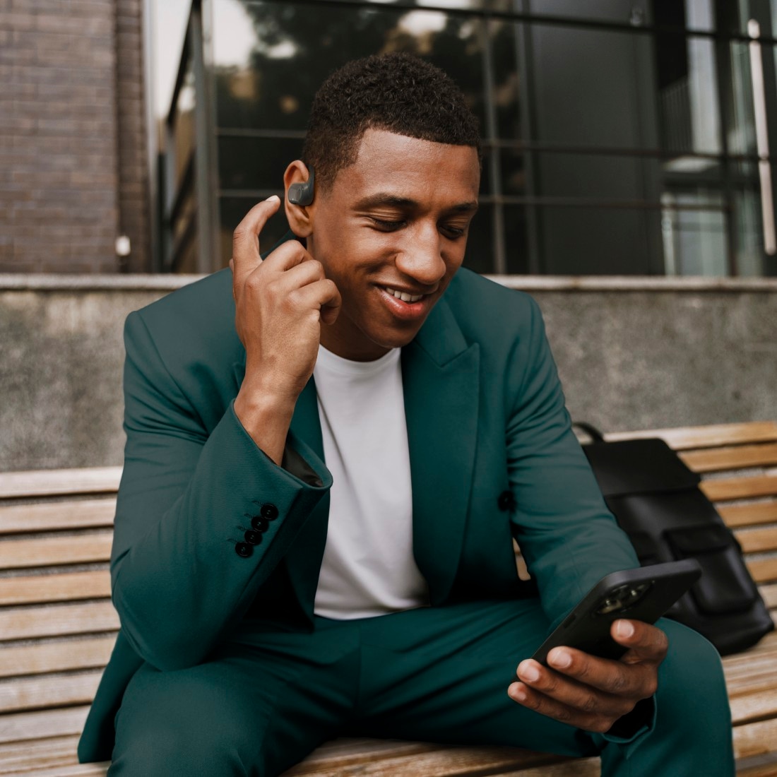 Hama Open-Ear-Kopfhörer »„Spirit Open“ (18 hAkku, mit App, Ohrbügel, IPX4)« A2DP Bluetooth | AVRCP Bluetooth | HFP Environmental Noise Cancelling (ENC) | Freisprechfunktion | Google Assistant | Sprachsteuerung | True Wireless
