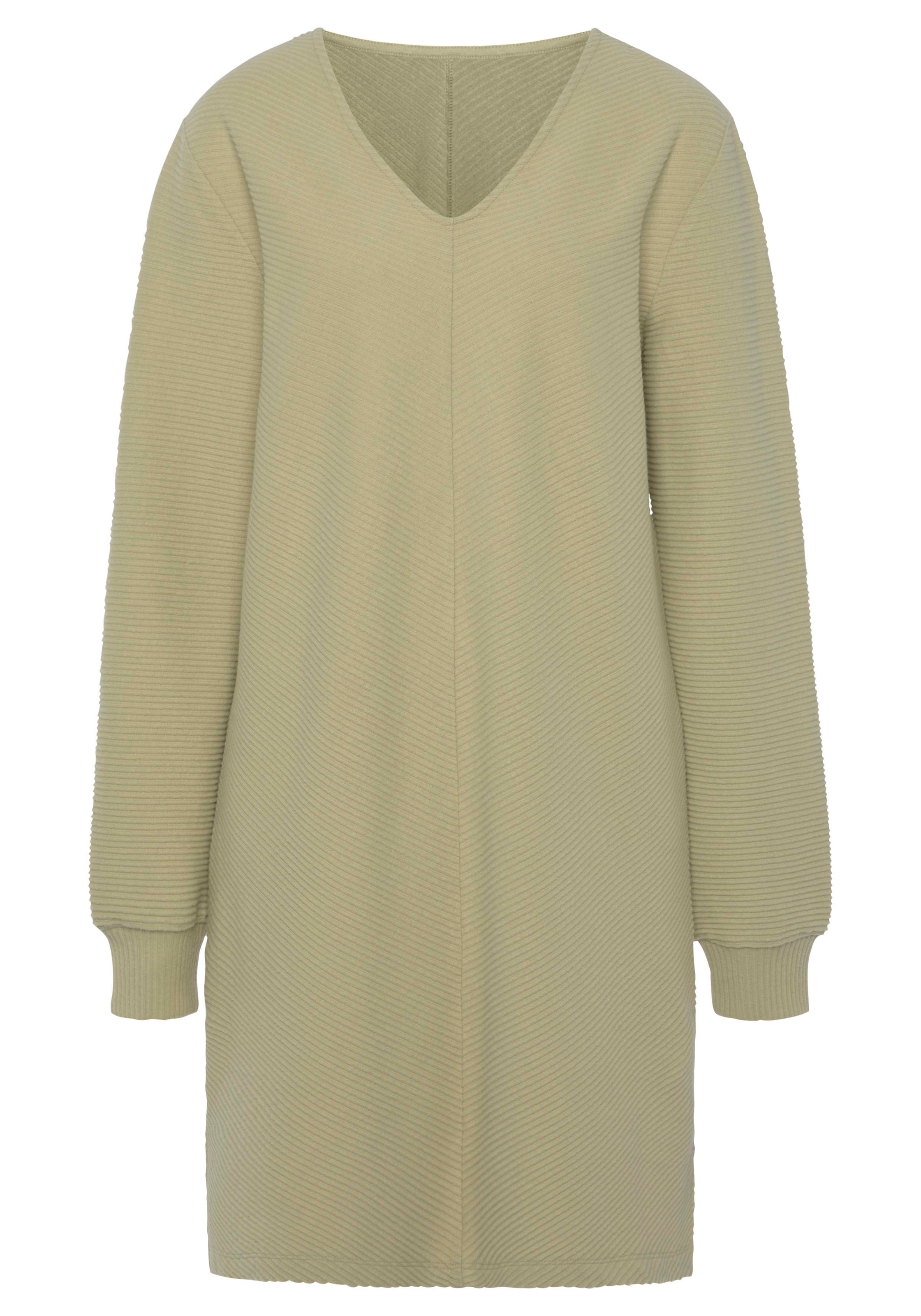s.Oliver Sweatkleid, Langarmkleid aus Ripp-Qualität mit Teilungsnaht, Loung günstig online kaufen