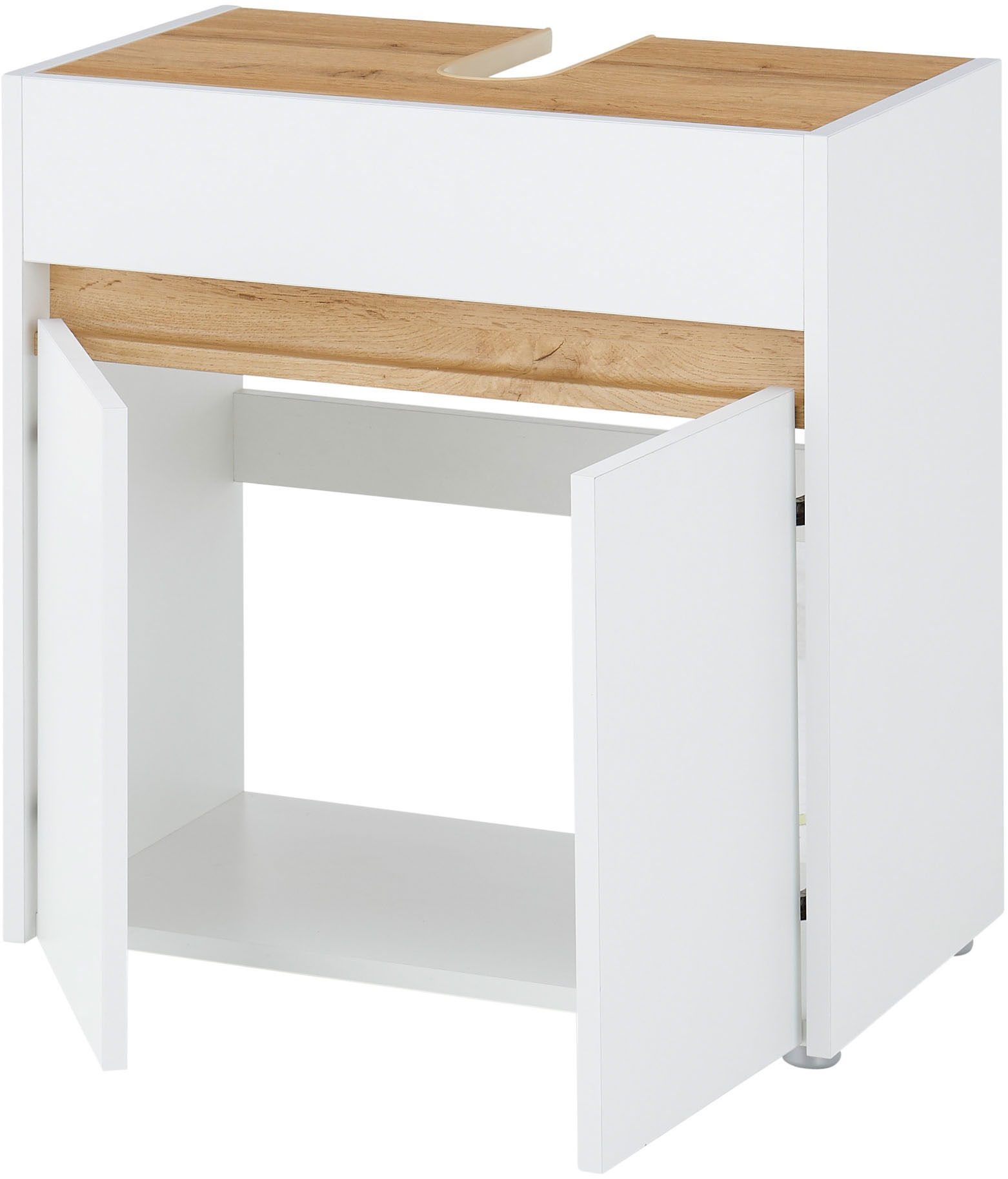 INOSIGN Waschbeckenunterschrank »CITY/GIRON, Waschtisch mit Griffmulde, Badschrank in zeitlosem Design«, in den Farben Weiß und Anthrazit verfügbar, viel Stauraum