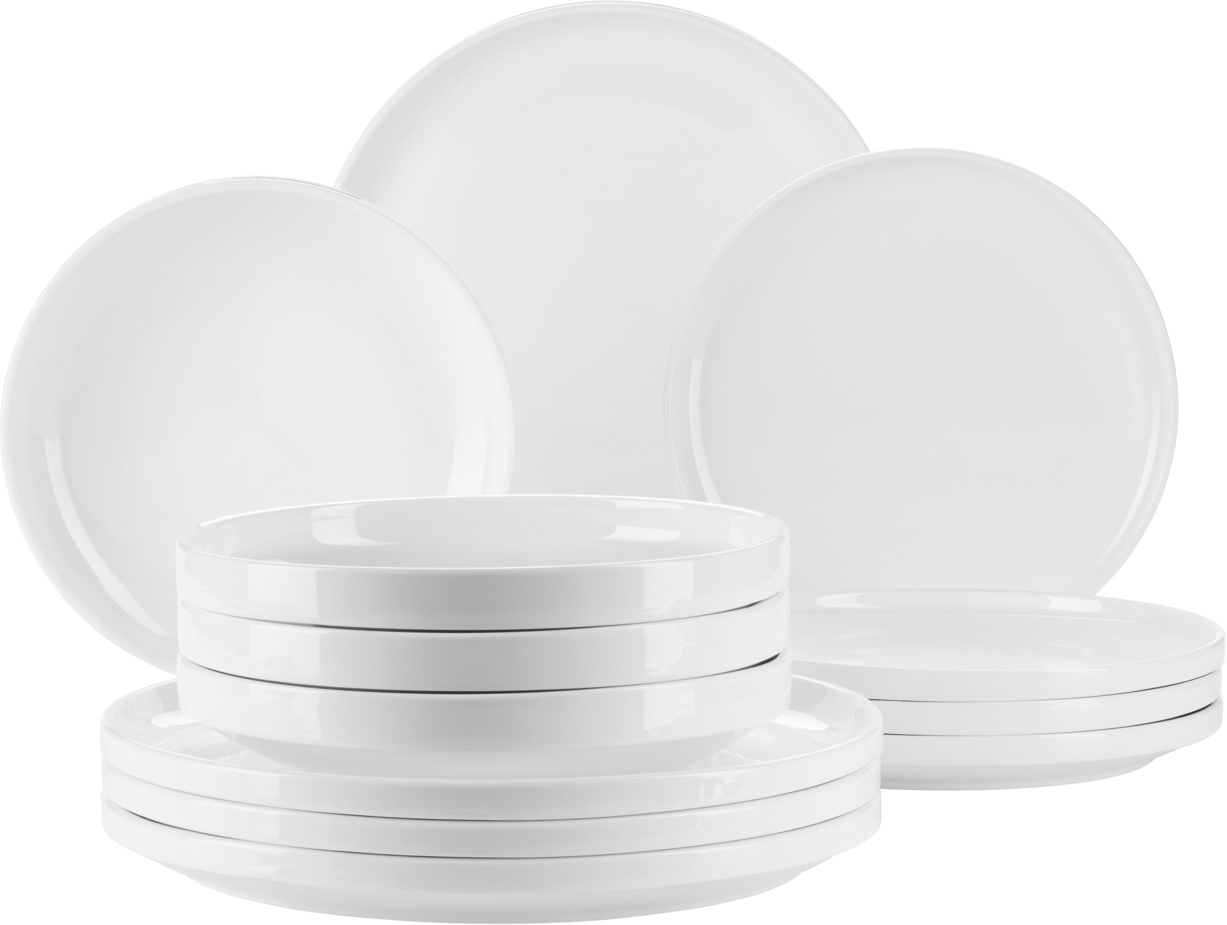 Mäser Weiß Teller-Set "Vada Teller Set Porzellan" von Baur