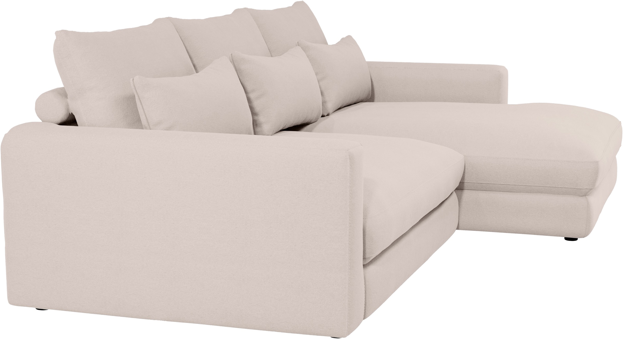 Home affaire Ecksofa »Darwin, viele Kissen, extra tiefe Sitzfläche, 271/89/171 (B(H/T)«, gemütlich und weich, L-Form, mit extra softem Sitzkomfort, Cord