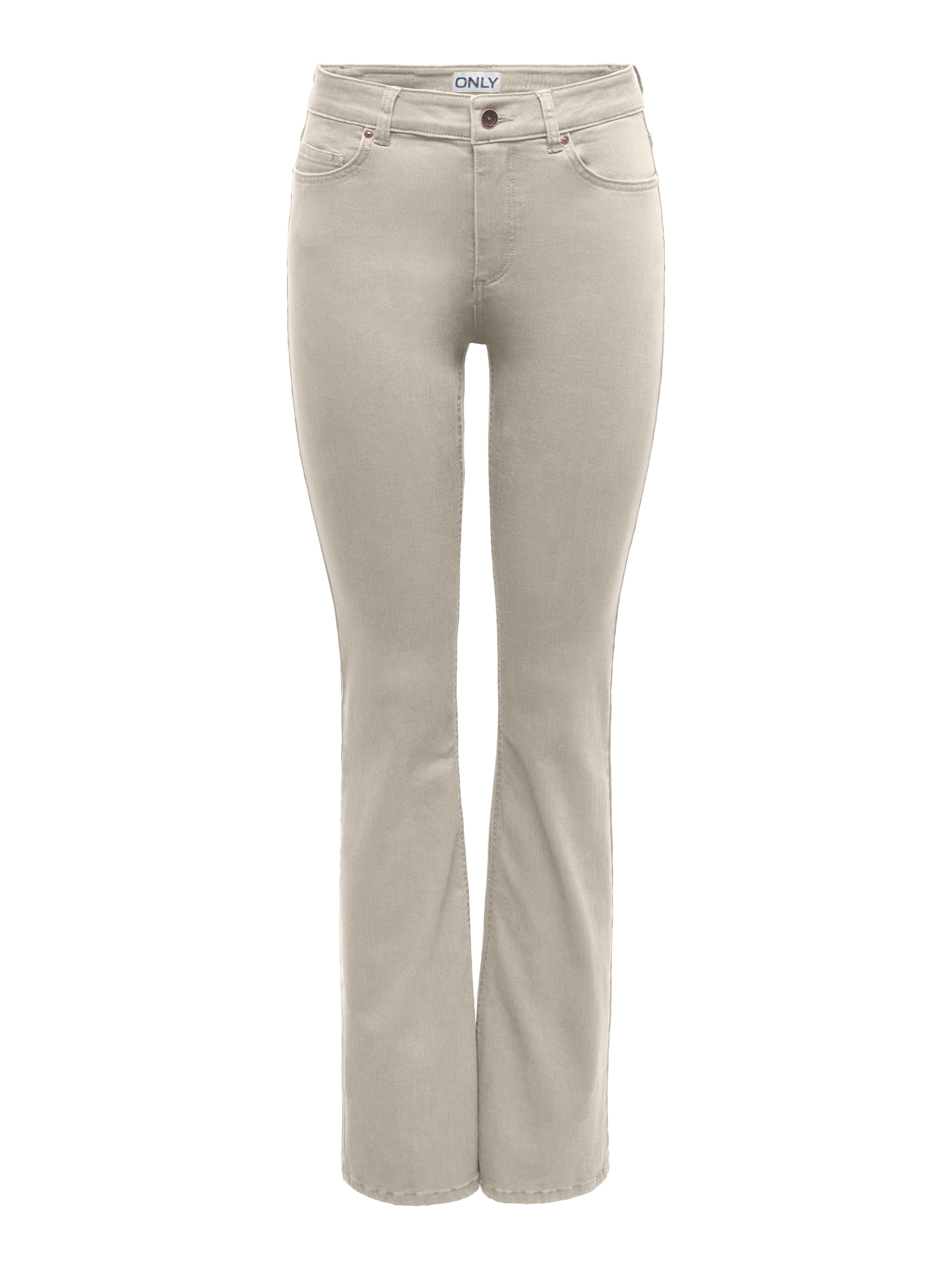 ONLY Bootcuthose "ONLBLUSH MID FLARED COLOUR PANT PNT NOOS" Baumwollmischung, bootcut fit