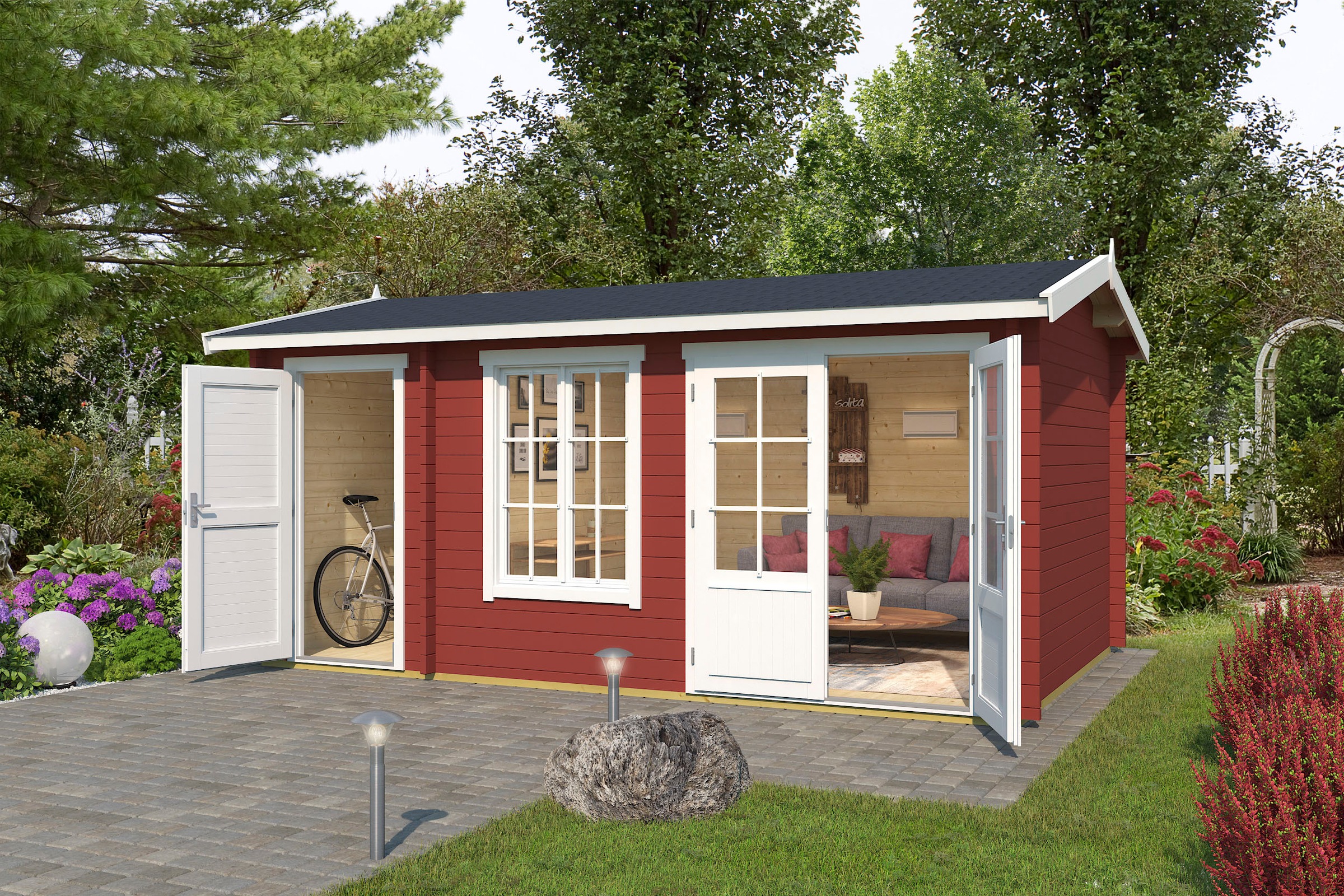 LASITA MAJA Gartenhaus »WREXHAM«, (Set, inkl. Fussbodenbretter zum verlegen)