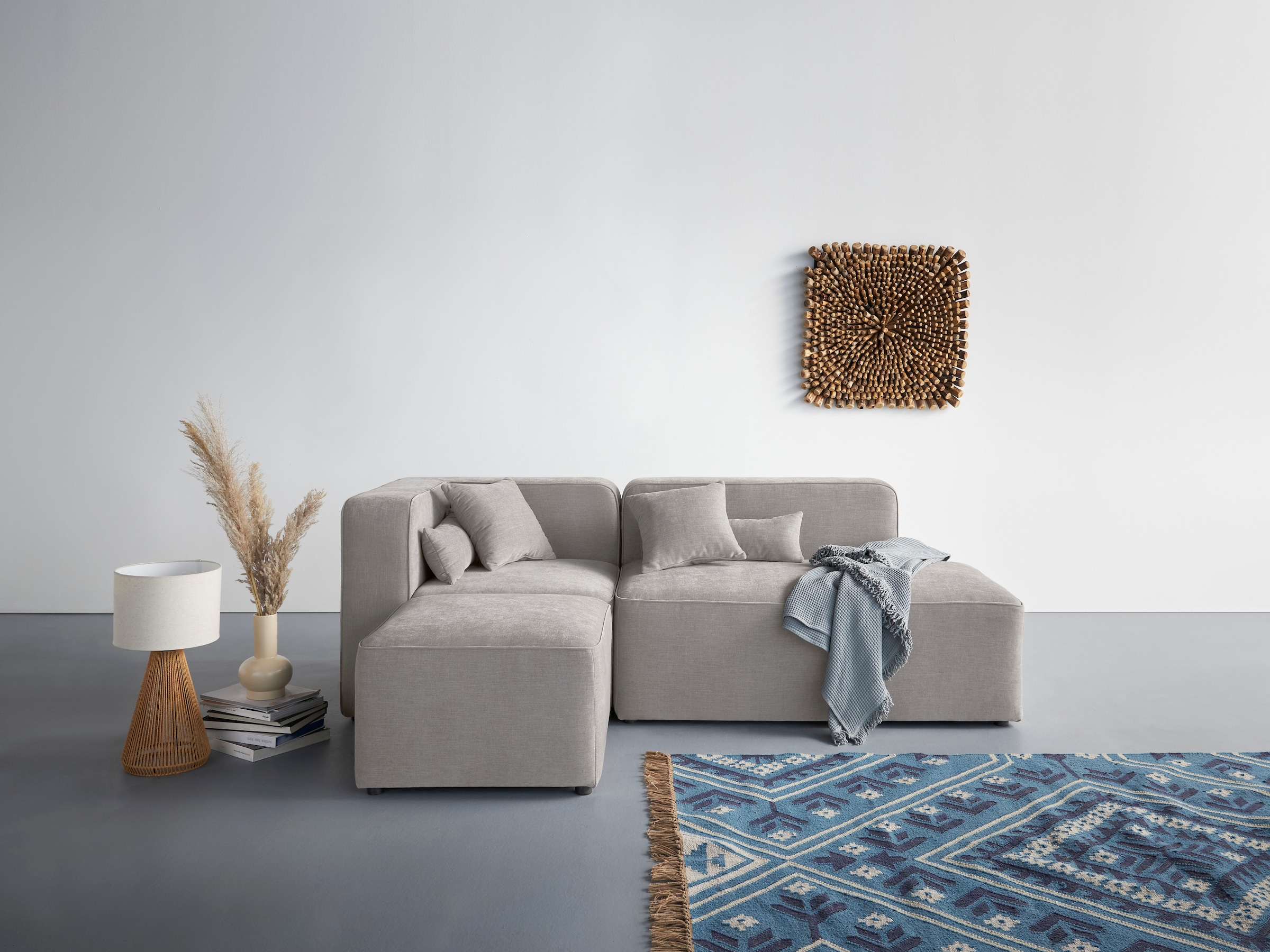 Home affaire Ecksofa "Sundstrup L-Form" Modulserie, individuelle Zusammenst günstig online kaufen