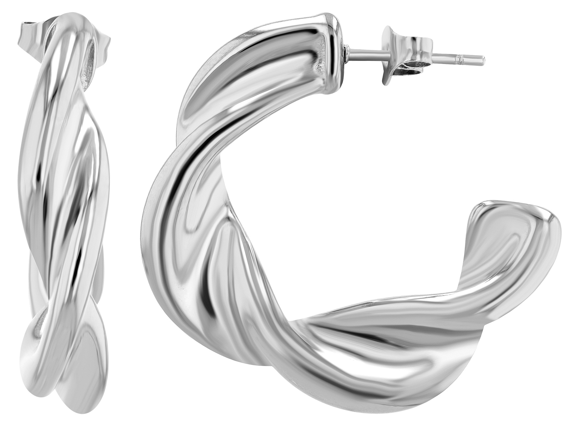 Adelia´s Paar Creolen "Damen Ohrringe – Creole aus Edelstahl" Perfekt als G günstig online kaufen