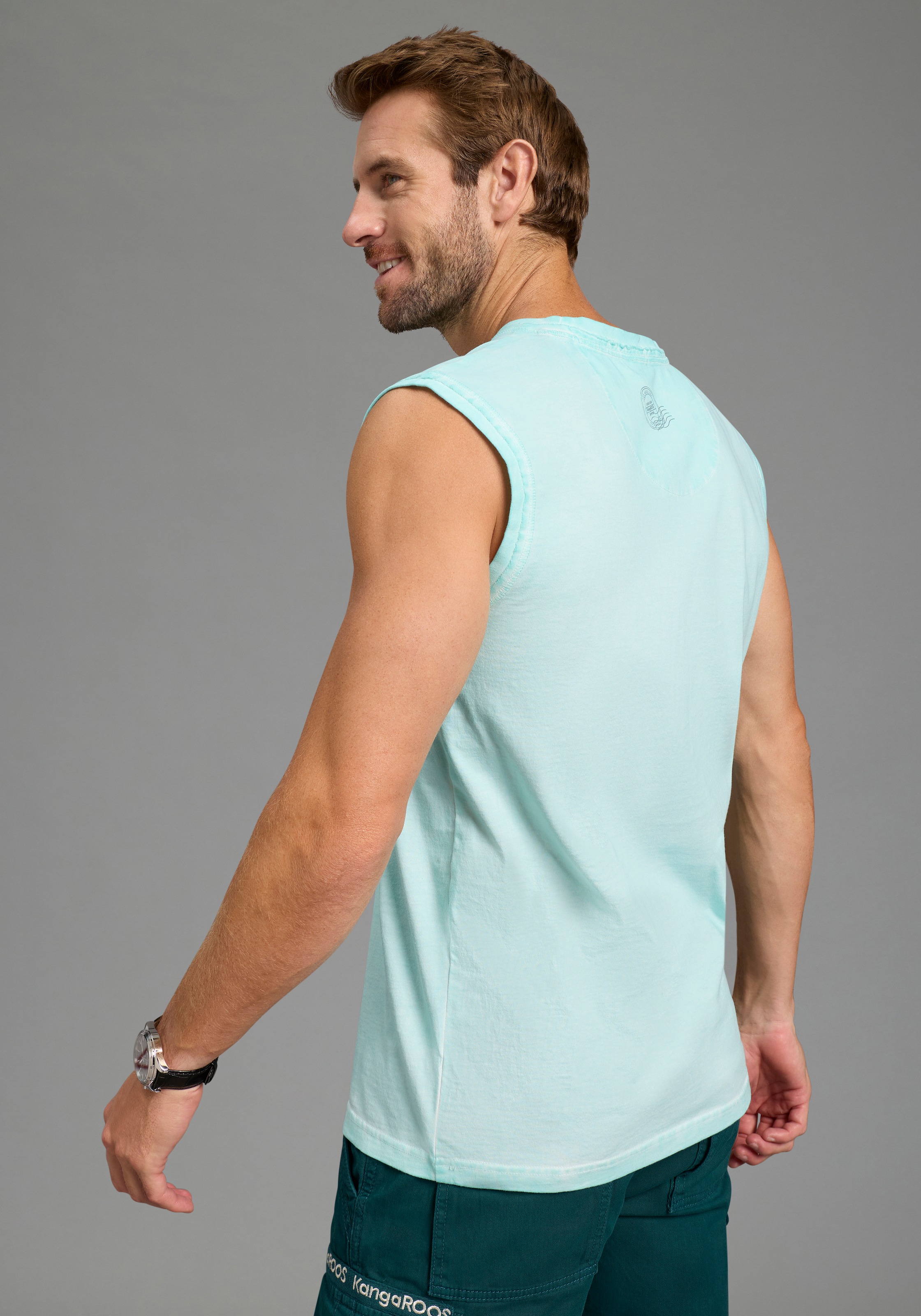 KangaROOS Tanktop Men Anthracite/Turquoise XL 3