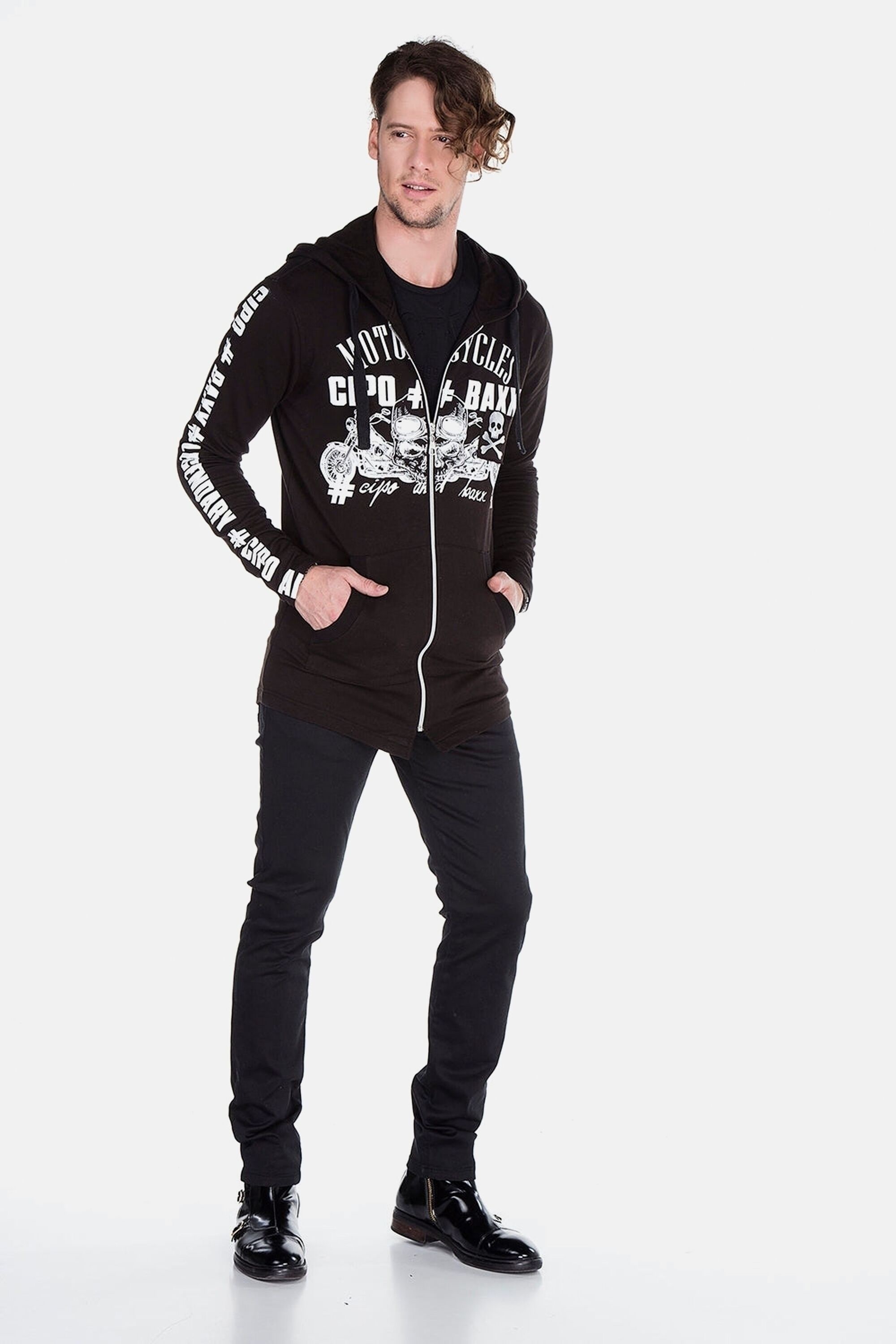Cipo & Baxx Sweatjacke »Strickjacken« 1 mit Print,CK-239
